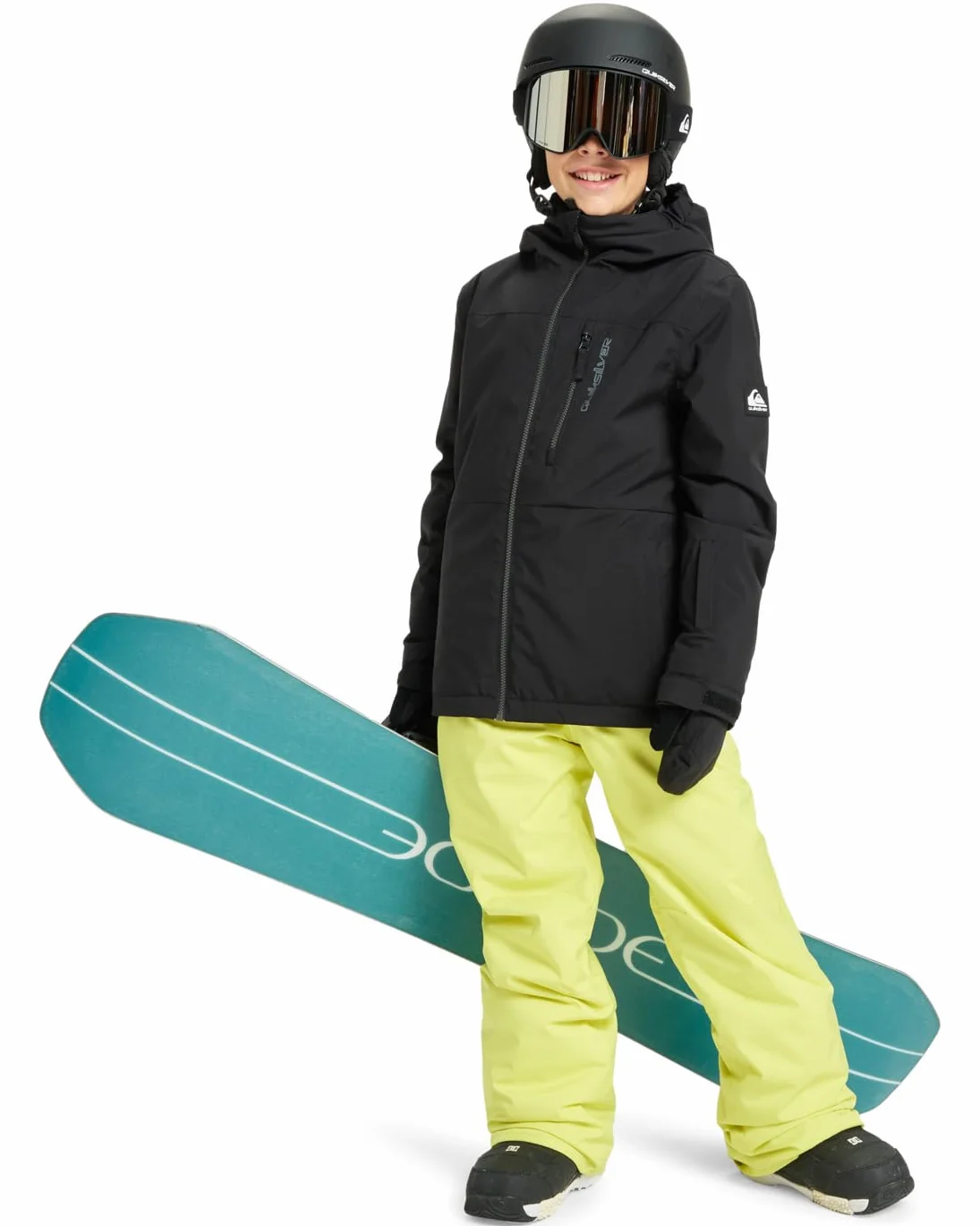 Quiksilver Kurtka śnieżna Side HIT solidna kurtka chłopięca czarna 6-7Y