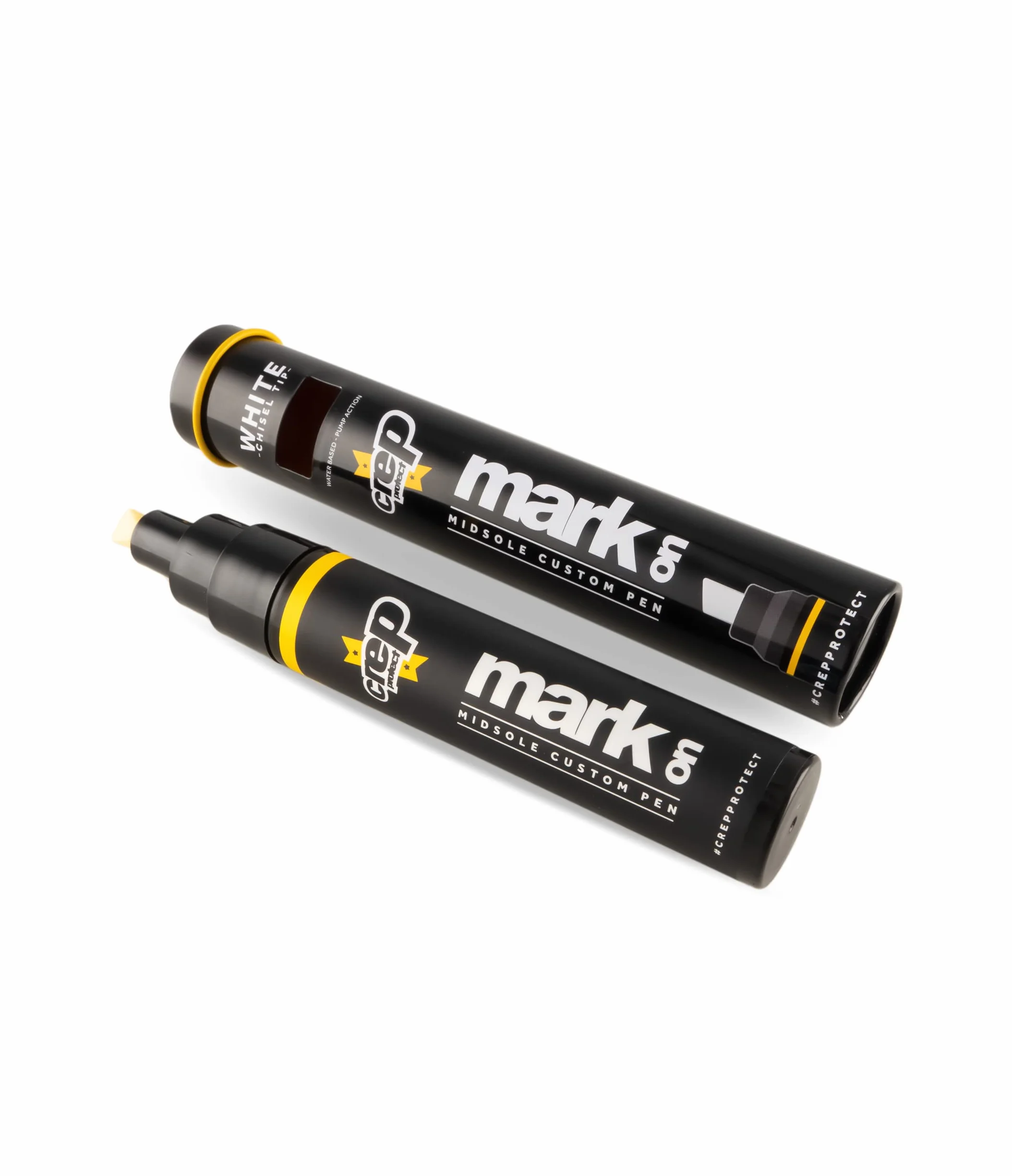 Crep Protect Sneaker Mark-On Pen - Odnawiaj i spersonalizuj podeszwy środkowe butów za pomocą precyzyjnej ściętej końcówki 8 mm - Sneaker Care (białe)