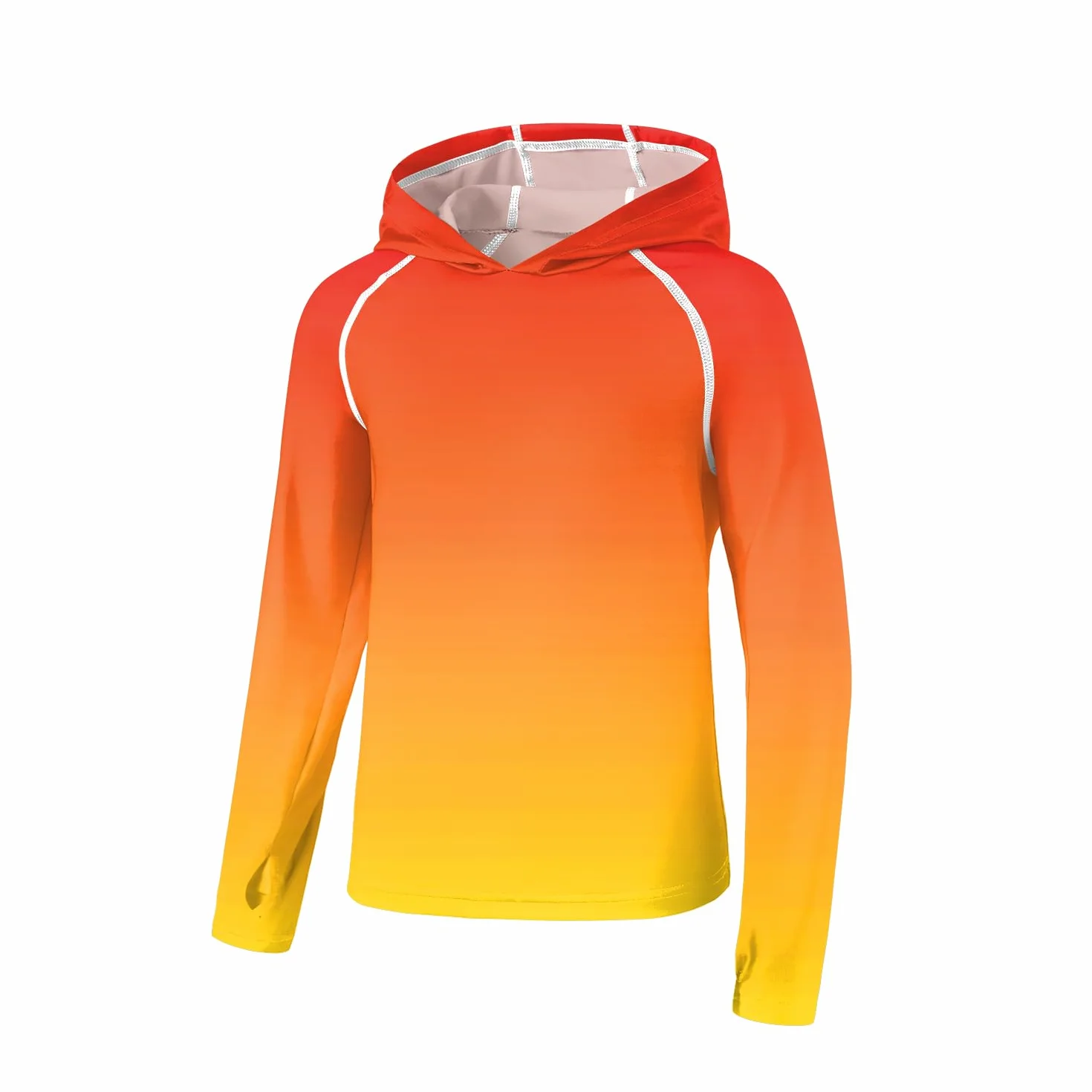BesserBay Koszulka chłopięca UV z długim rękawem z kapturem UPF50+ Rashguard dzieci 120-160