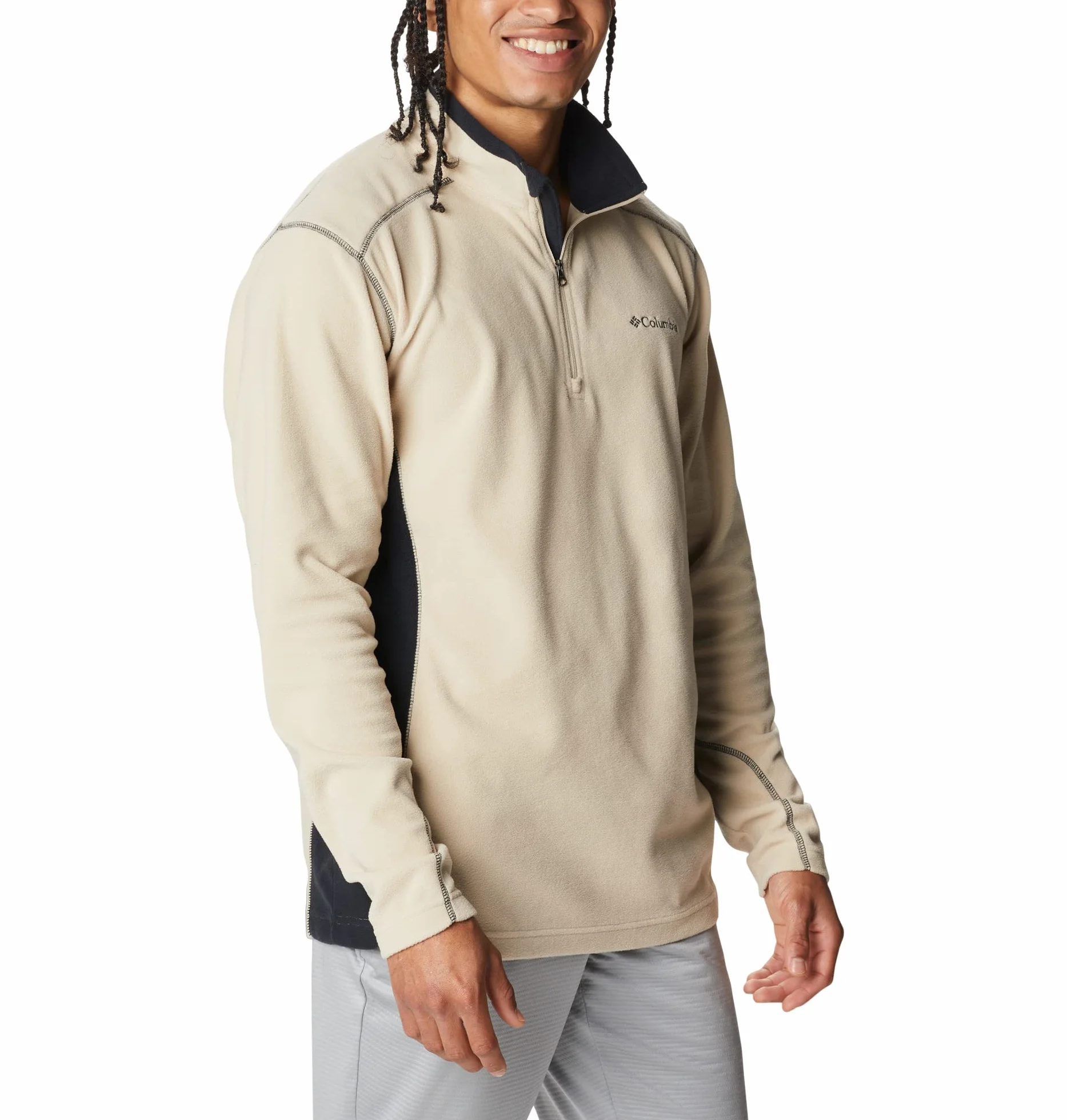 Columbia Klamath Range 2 Half Zip, Bluza Polarowa Mężczyźni, Ancient Fossil/Black, XL