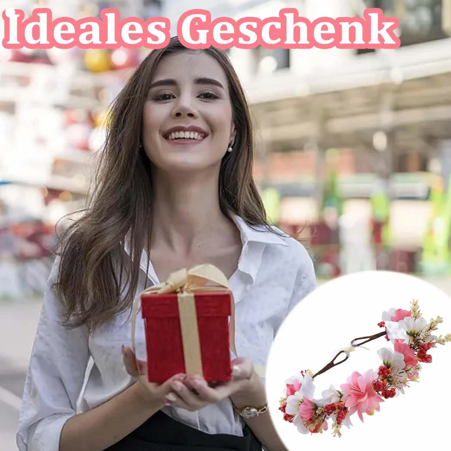 Korona kwiatowa, wianek kwiatowy, opaska na czoło w stylu boho, wianek na włosy, wianek z kwiatów, opaska na czoło, opaska na włosy, na wesele, ceremonię, festiwal, imprezę, plażę