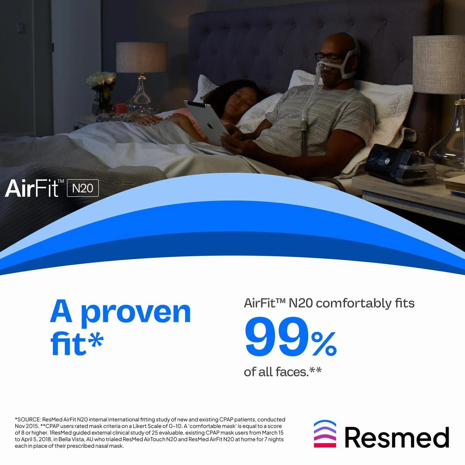 ResMed Poduszka AirFit N20, średnia