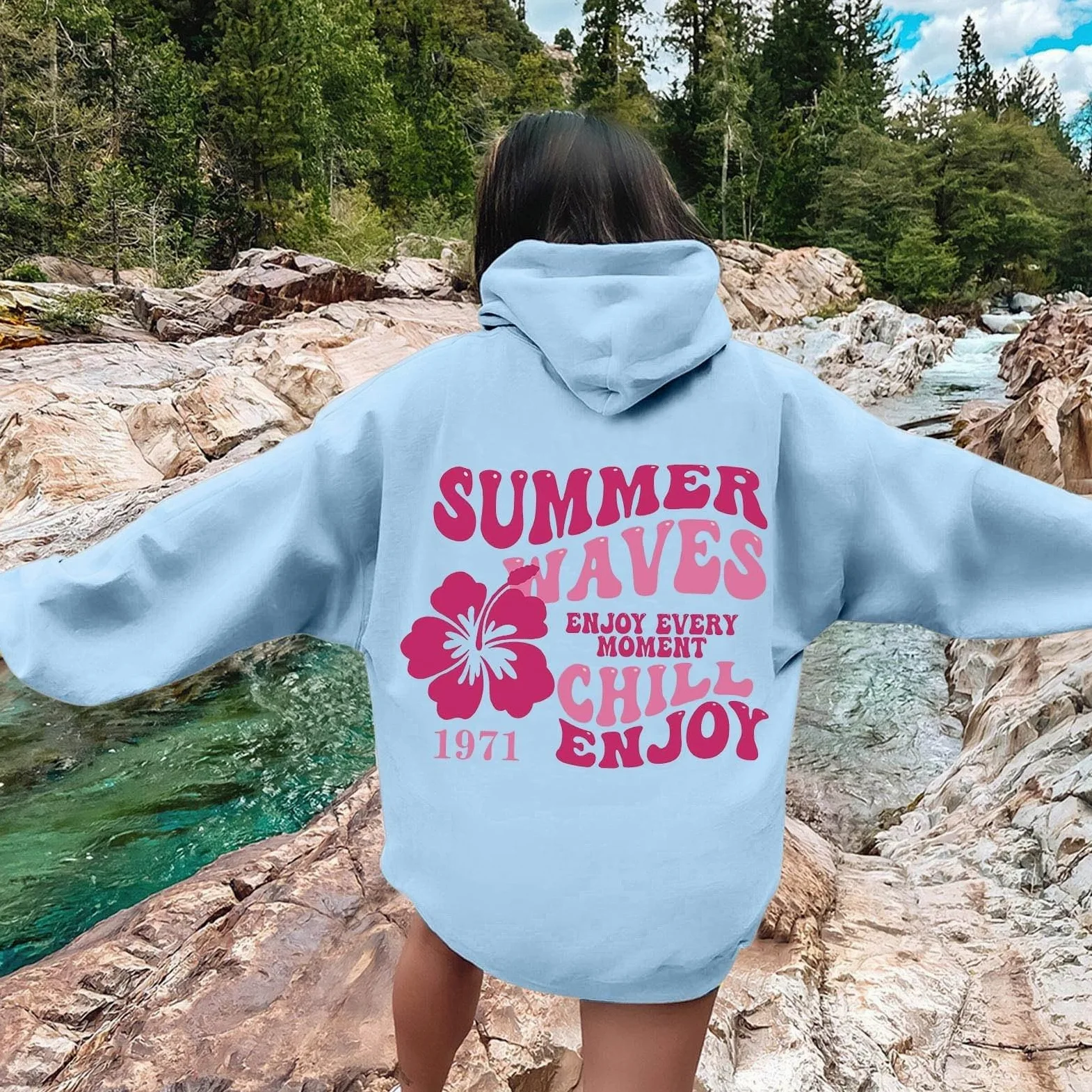 Różowa bluza z kapturem z motywem palmy dziewczęca bluza śliczne bluzy oversize bluza z kapturem damskie bluzy i bluzy z kapturem estetyczna damska bluza z kapturem z długim rękawem bluza z kapturem