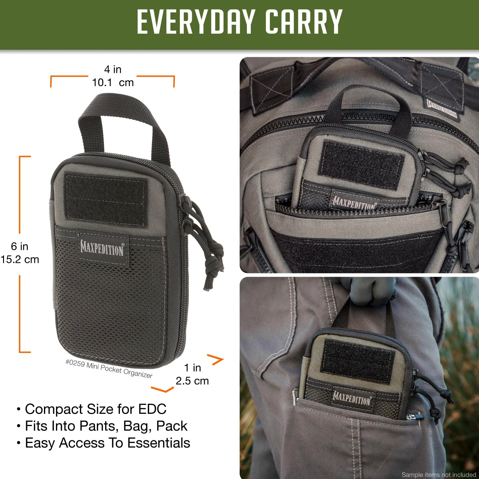 Maxpedition Mini organizer kieszonkowy szary wilk
