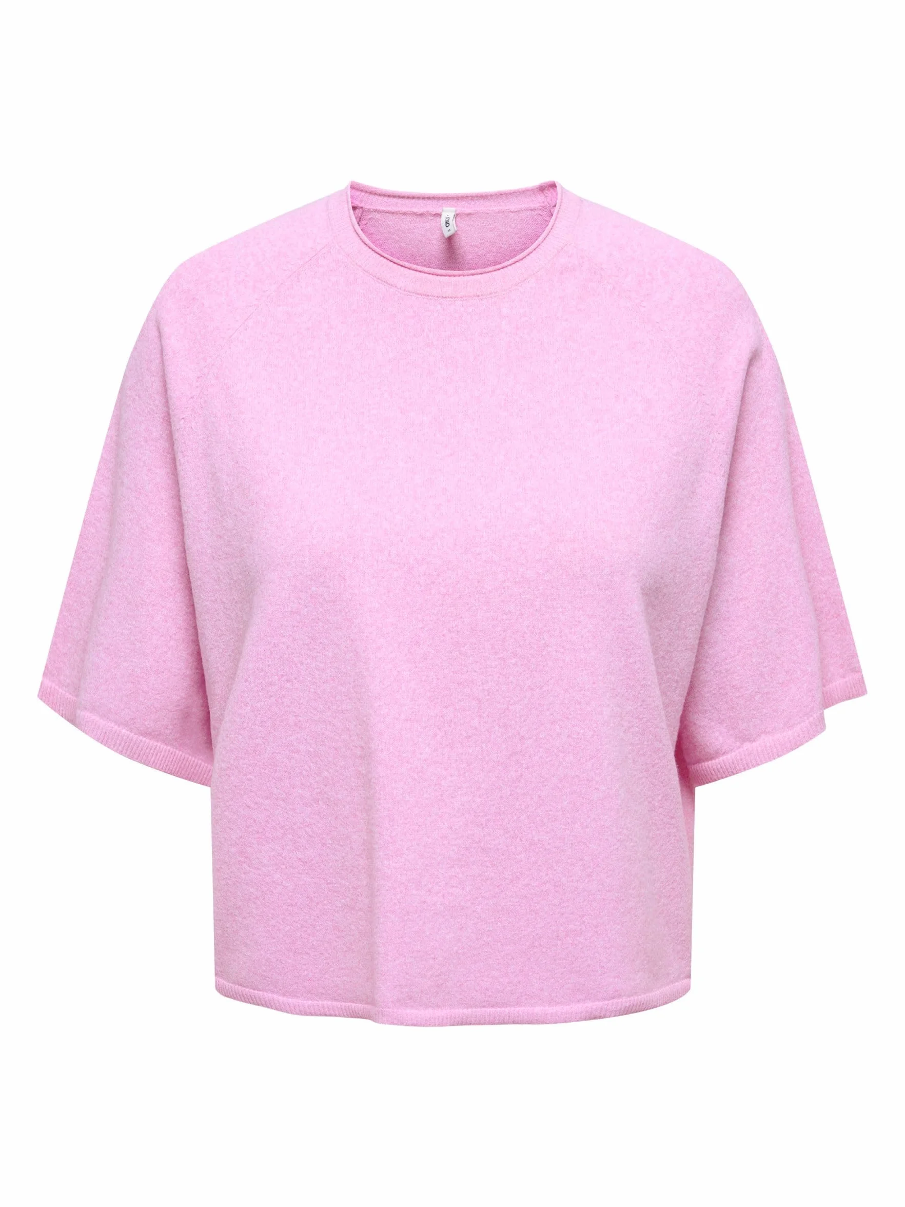 ONLY Onlloyal Knt Nca sweter z okrągłym dekoltem 3/4 Super różowy, L damski, Super różowy, L