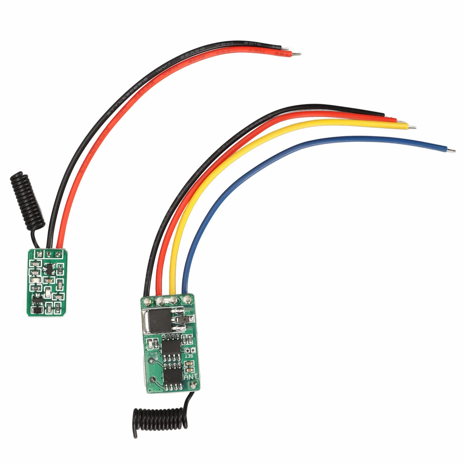 Zestaw Przełączników Zdalnego Sterowania RF, w Tym Odbiornik DC6V do 36V i Nadajnik DC5V do 24V Mini Przełącznik RF Bezstykowa Mała Płytka PCB 433MHz do Drzwi ściennych