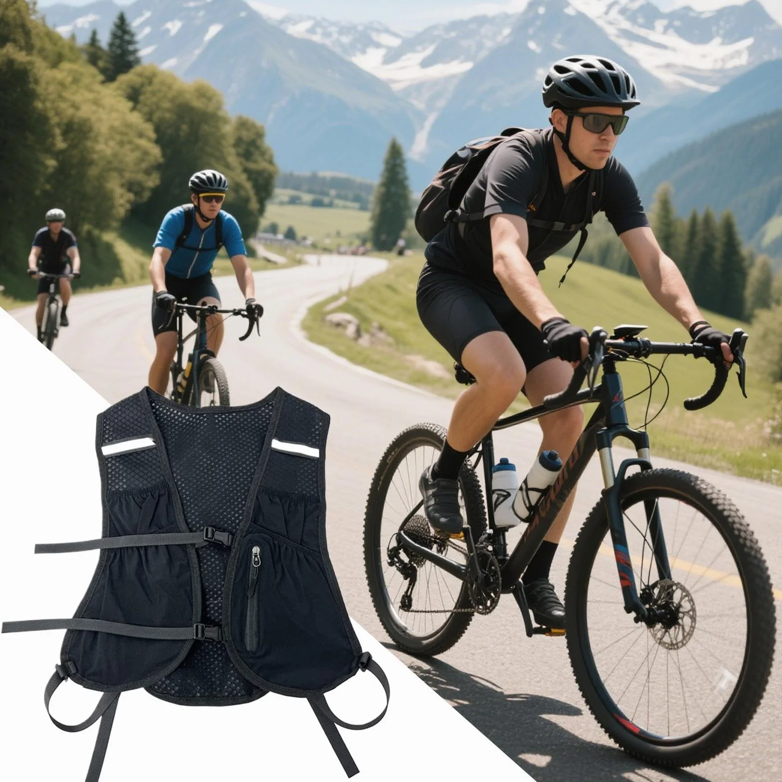 Kamizelka Biegowa Dla M? ?czyzn - Plecak z B?on? Wodn? do Joggingu | Plecako-Kamizelki Do Aktywno?ci Zewn?trz Sport Turystyka Bieganie Trekking Rower Fitness