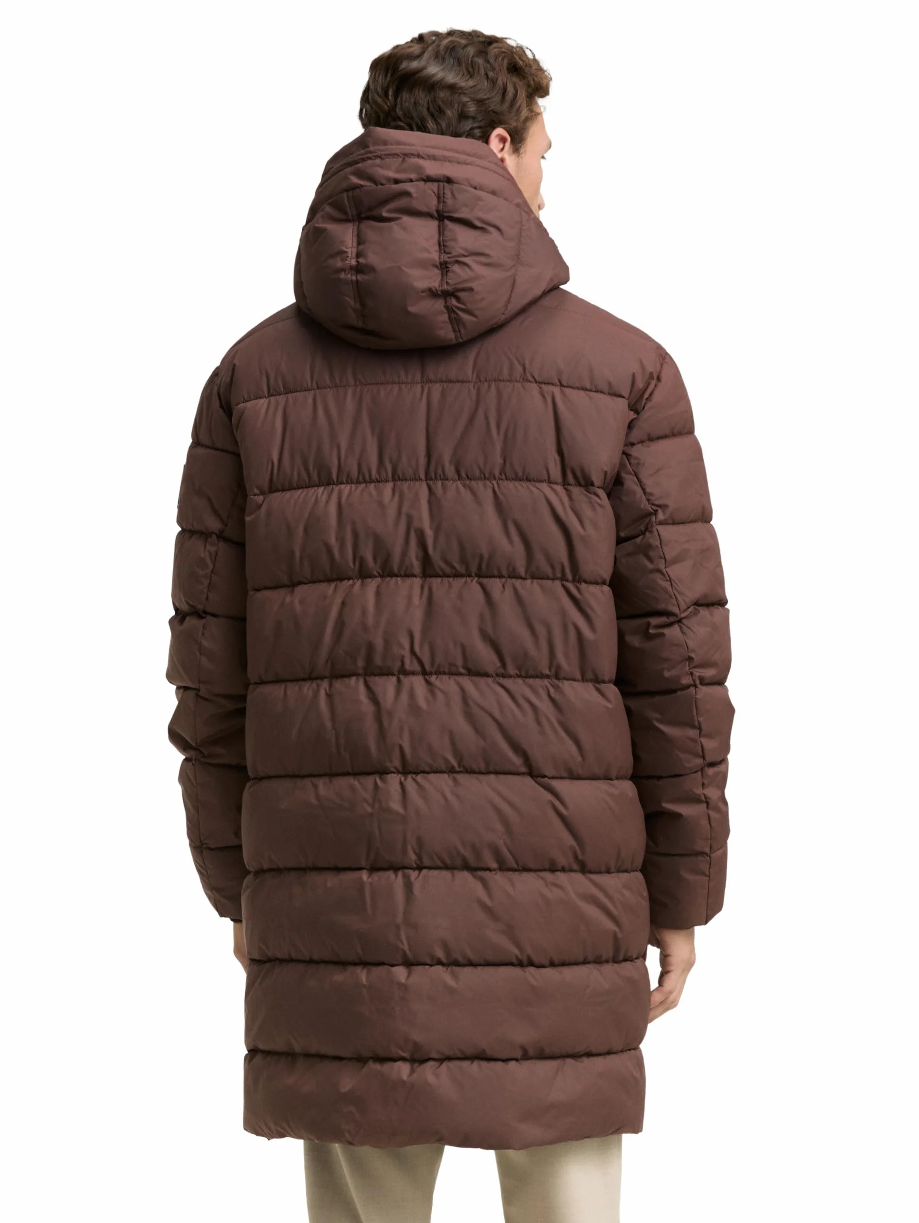 TOM TAILOR Męskie 1047209 Parka, 38833-Bag Brown, XL, 38833 - Bag Brown, XL