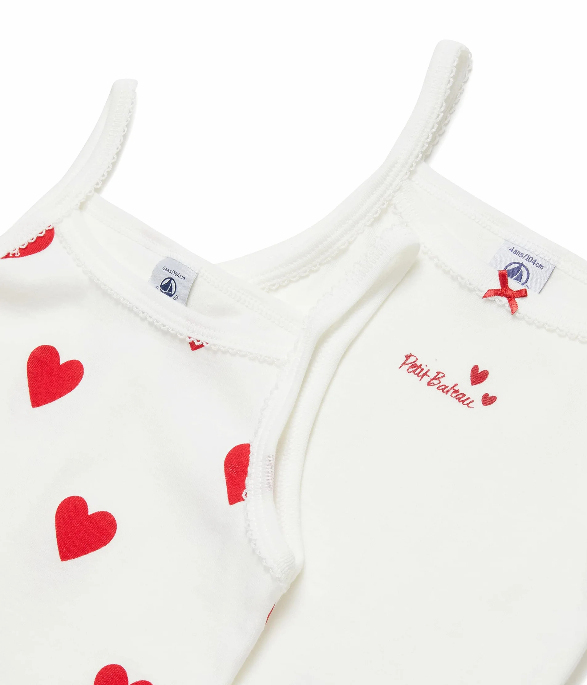 Petit Bateau Dziewczęce koszule na ramiączkach (2 sztuki), wielokolorowa, 5 Lata