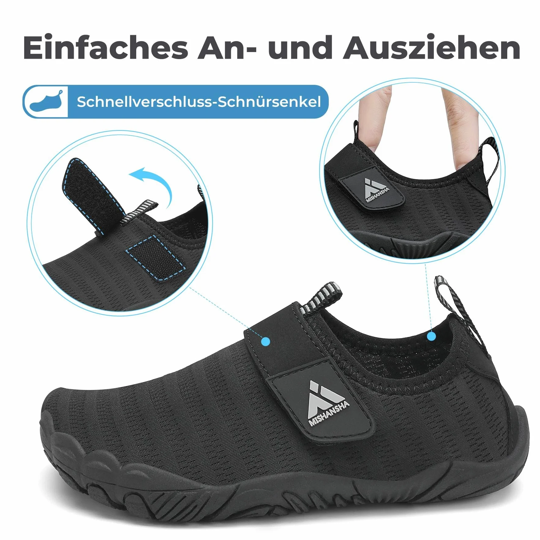 Mishansha Dziecięce buty kąpielowe, szybkoschnące, dla dziewcząt, chłopców, buty do chodzenia boso, oddychające, antypoślizgowe, rozm. 24-35