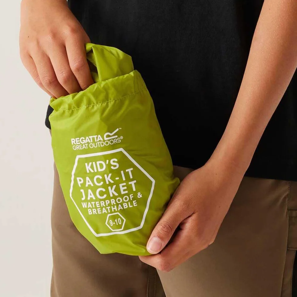 Regatta Dziecięcy Dziecięcy pakiet It kurtka składany wodoodporny Shell, oddychający & Durable