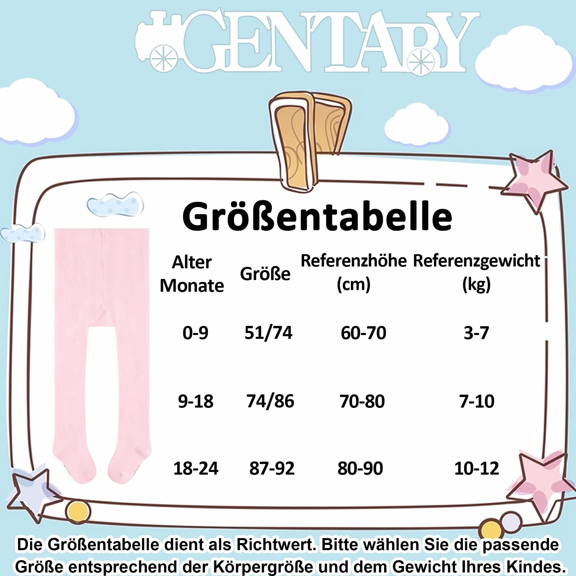 GENTABY Dziewczęce Rajstopy dla Małych Dzieci - 4 Pary Bawełny Niemowlę Dziewczęta Rajstopy Czarne, Białe, Różowe, Szare, 18 Miesięcy, 24 Miesiące, Czarny+biały+różowy+szary, 9-18 Miesiące