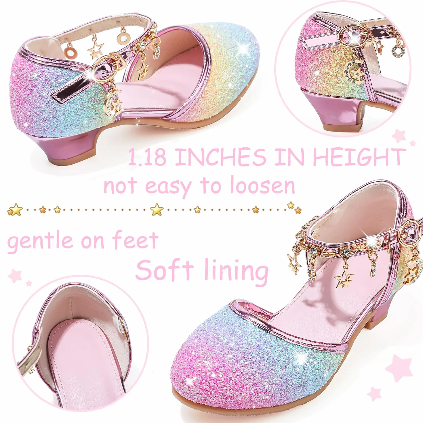 Buty księżniczka dziewczyna cekiny przebranie na wysokim obcasie Cosplay ślub Boże Narodzenie rocznica ceremonia przyjęcie tancerki baletki sandały kryształ bling