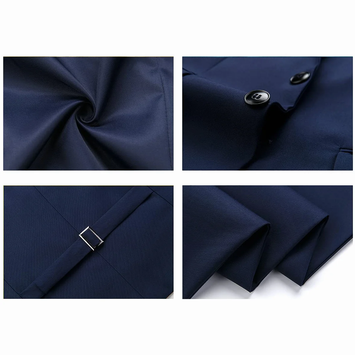 KUDORO garnitur męski 2-częściowy Slim Fit Smoking Pojedyncze Piersi z dwoma guzikami, Męskie garnitury 2-częściowe na wesele, imprezę, biznes, komfort, elegancka marynarka i spodnie