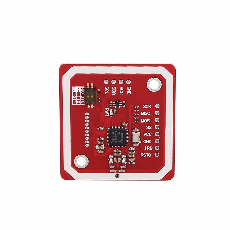 ASHATA PN532 NFC Zestaw modułów RFID do czytnika komunikacji bliskiego pola obsługuje I2C SPI HSU z białą kartą S50 do telefonu z systemem Android