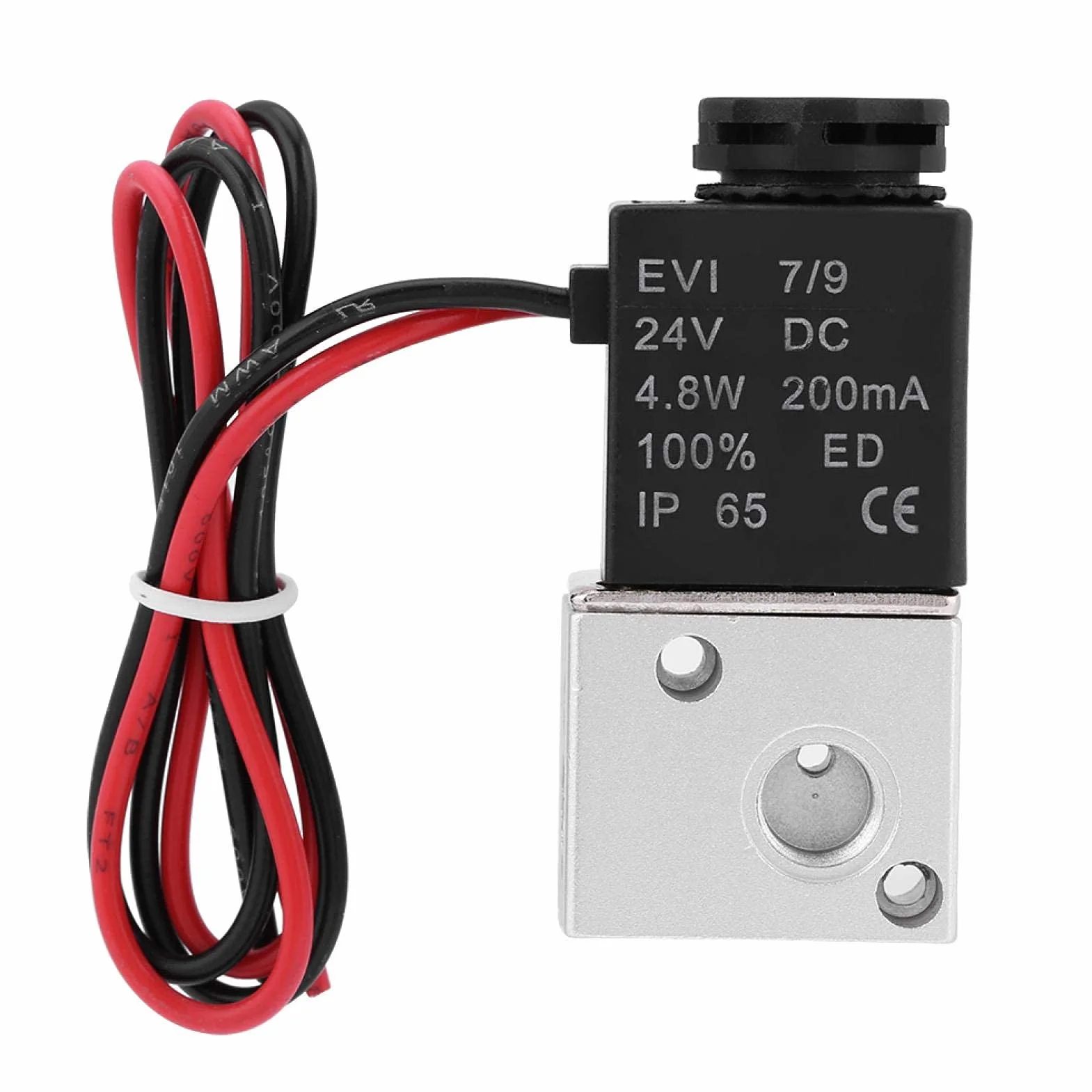 Elektrozawka powietrza, 1/8" 3V1-06 DC 12V/24V 3-drożny 2-pozycyjny BSP normalnie zamknięty elektryczny zawór powietrzny (DC24V)