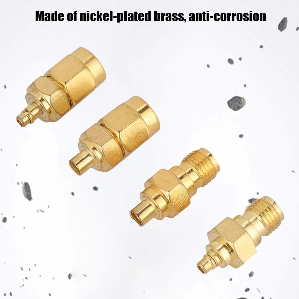 Mmcx Sma Adapter Mmcx Męski na Sma Męski Adapter 4 Sztuk Niklowany Mosiądz Mmcx na Sma Adapter 50Ohm Impedancja dla Anteny Radiowej