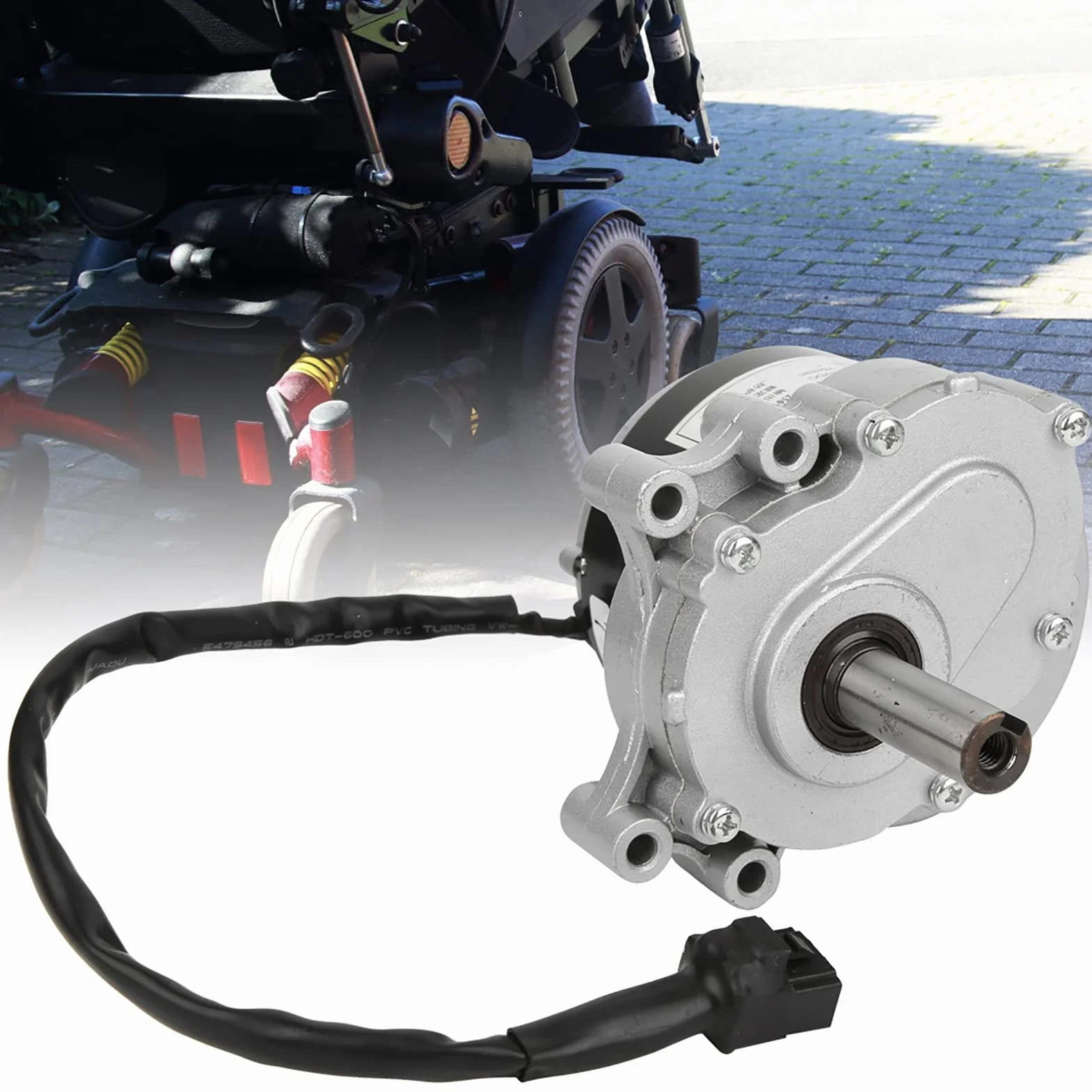 Szczotkowany silnik elektryczny, 24V 250W 75r/min szczotkowany silnik o wysokim momencie obrotowym, profesjonalny szczotkowany silnik prądu stałego do Unite, do elektrycznego wózka inwalidzkiego