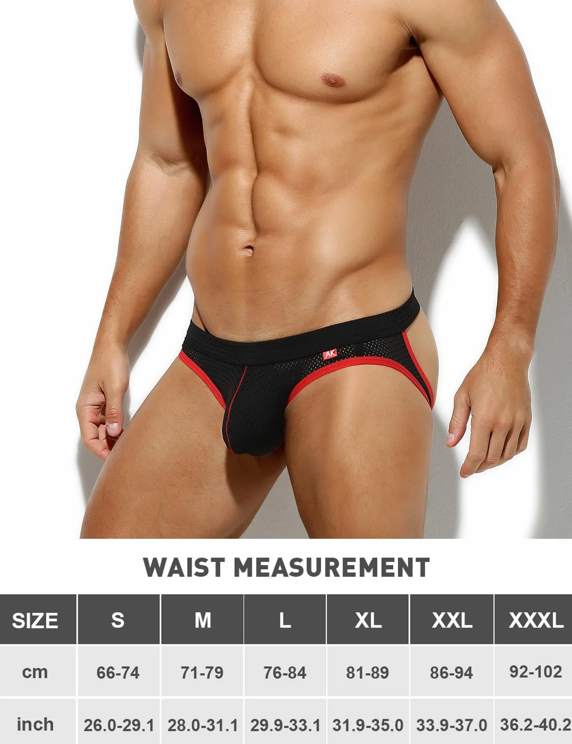 Jockstrap Męskie majtki sportowe z zawieszeniem oddychające bielizna