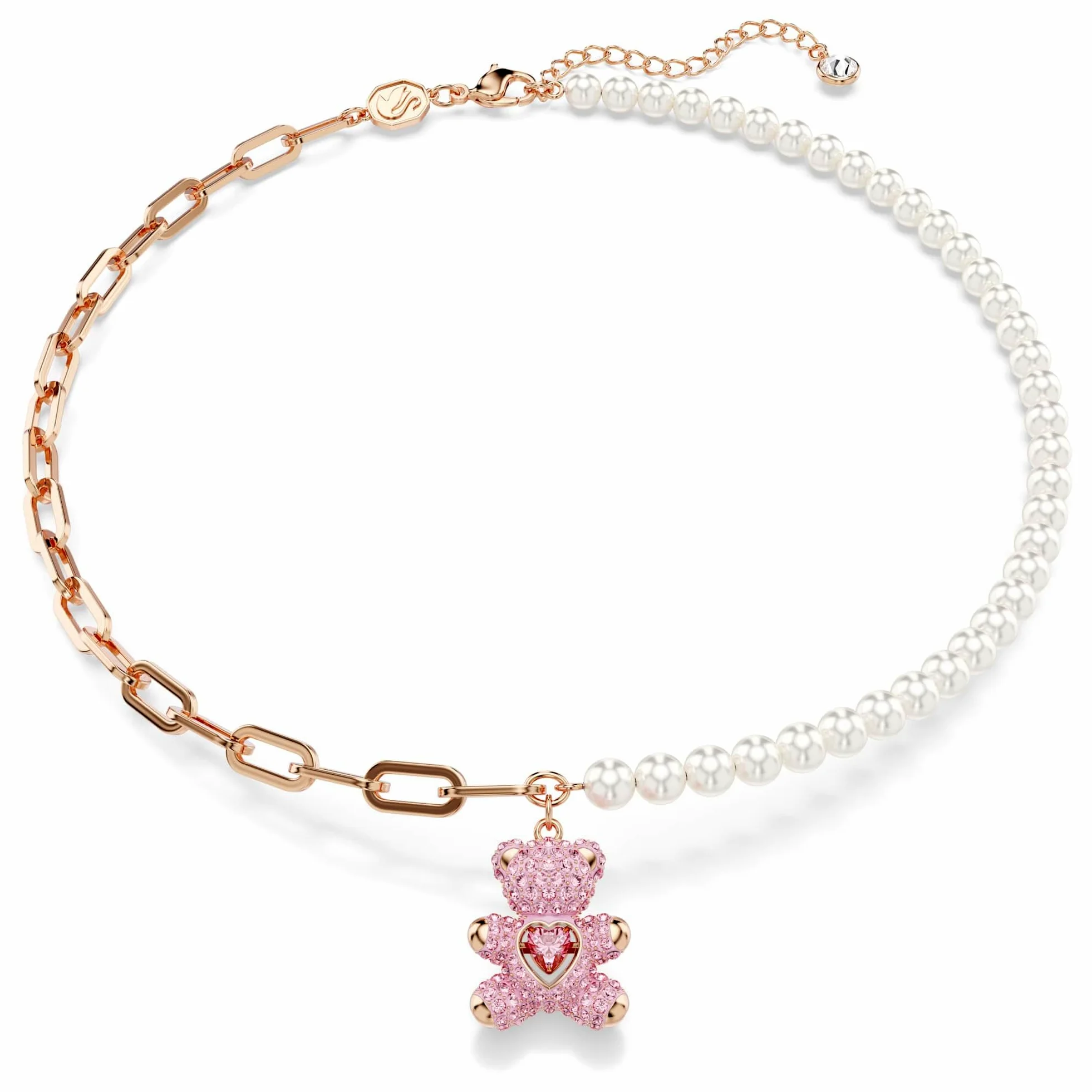 Swarovski Damski naszyjnik Mp Teddy z różowego złota