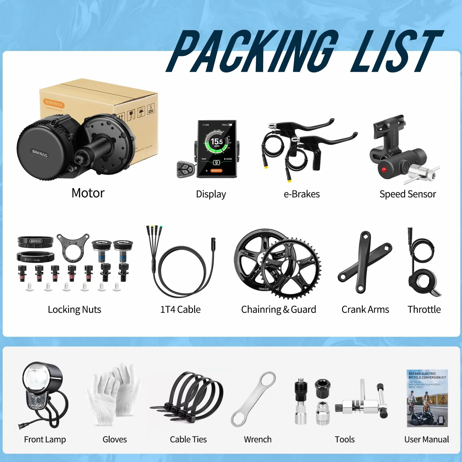 Bafang Sterownik 36 V/48 V/52 V, 250 W/350 W/500 W/750 W/1000 W, do BBS01B, BBS02B, BBS-HD, kontroler silnika środkowego, kontroler do roweru elektrycznego Mid Drive, aktualny model