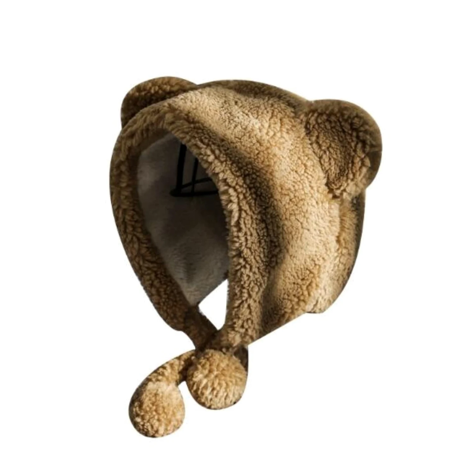 Czapka Beanie Czapka Zimowa Damska Ciepła Wiatroszczelna Jazda Na Nartach Słodka Kreskówka Miś Uszy Czapki (Jeden Rozmiar)