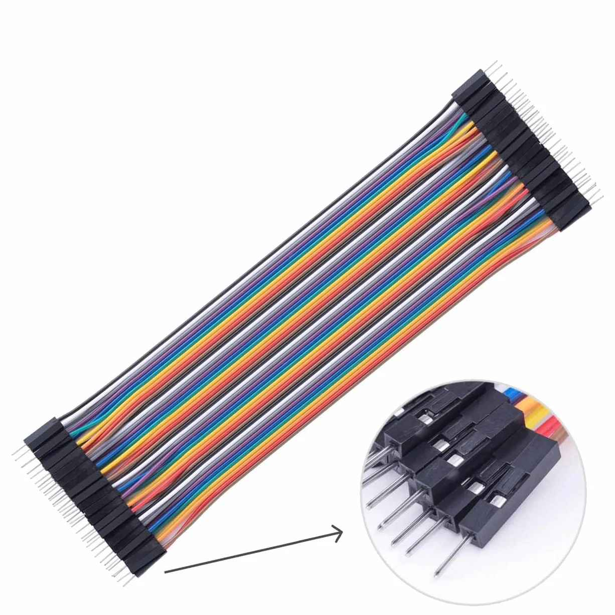 Kompatybilny kabel Dupont, zworka kablowa, zworka męska, płytka bazowa, 20 cm