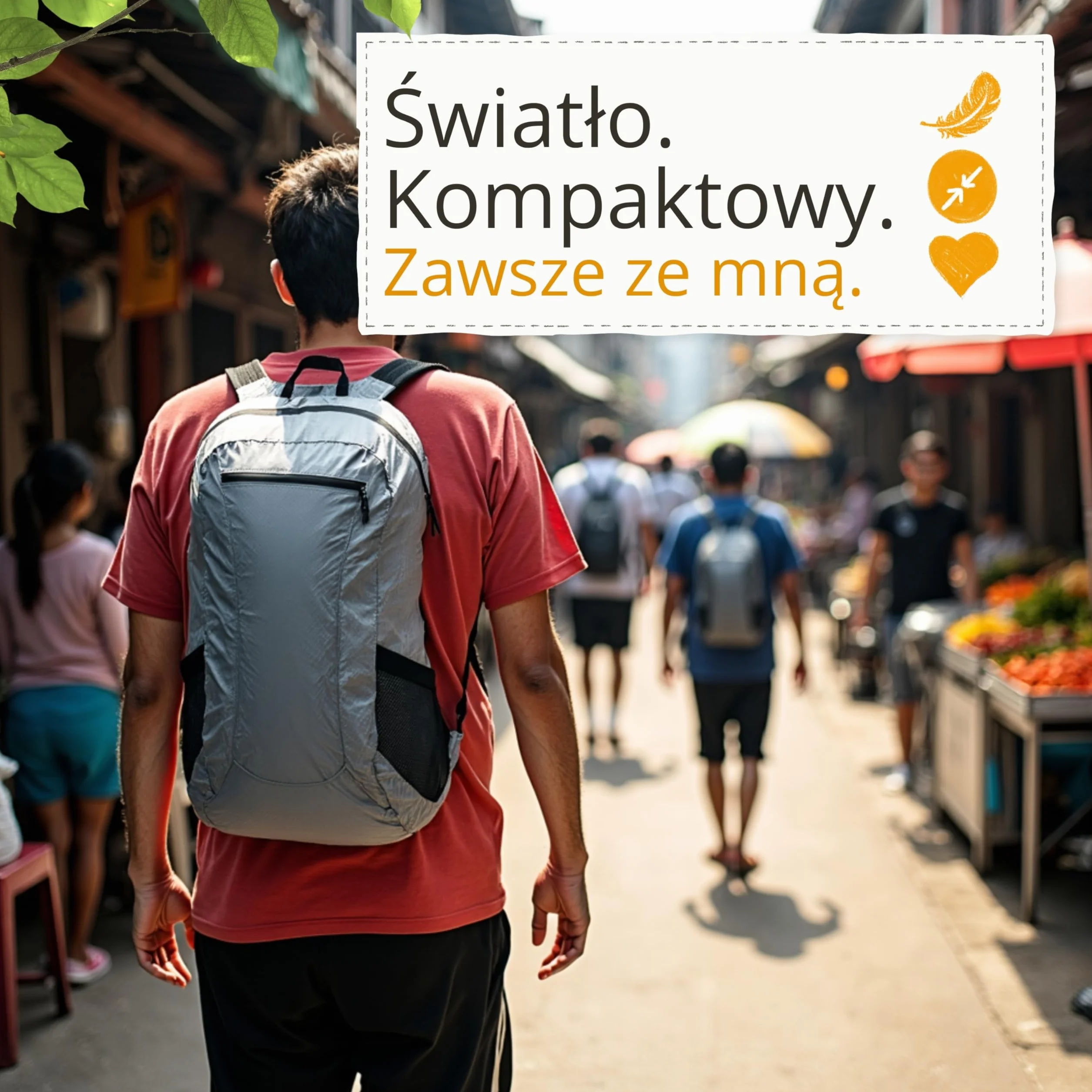 Składany plecak ultralekki mały rozmiar Backpacker's Journey