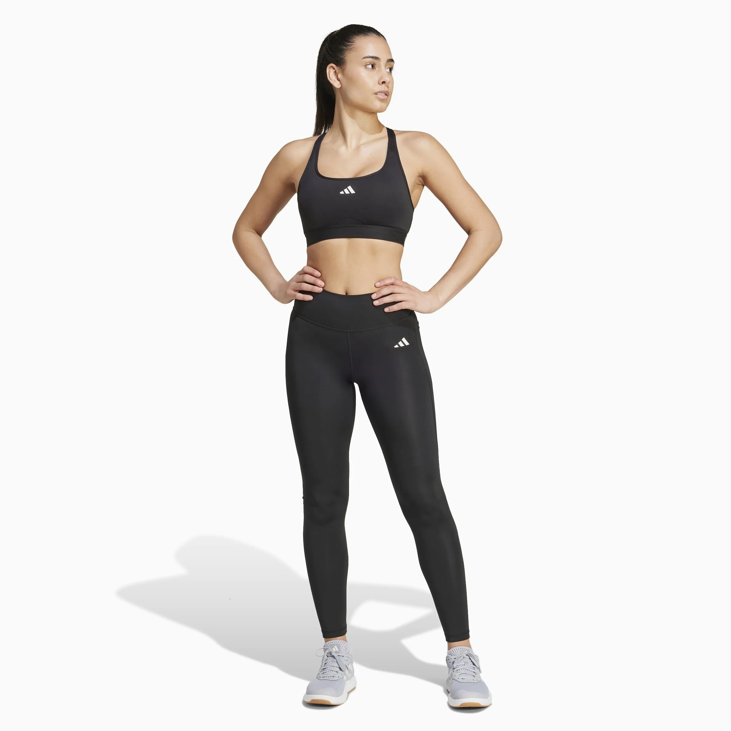 adidas Optime Essentials Stash Pocket Full Length Leggings - Rajstopy Kobiety