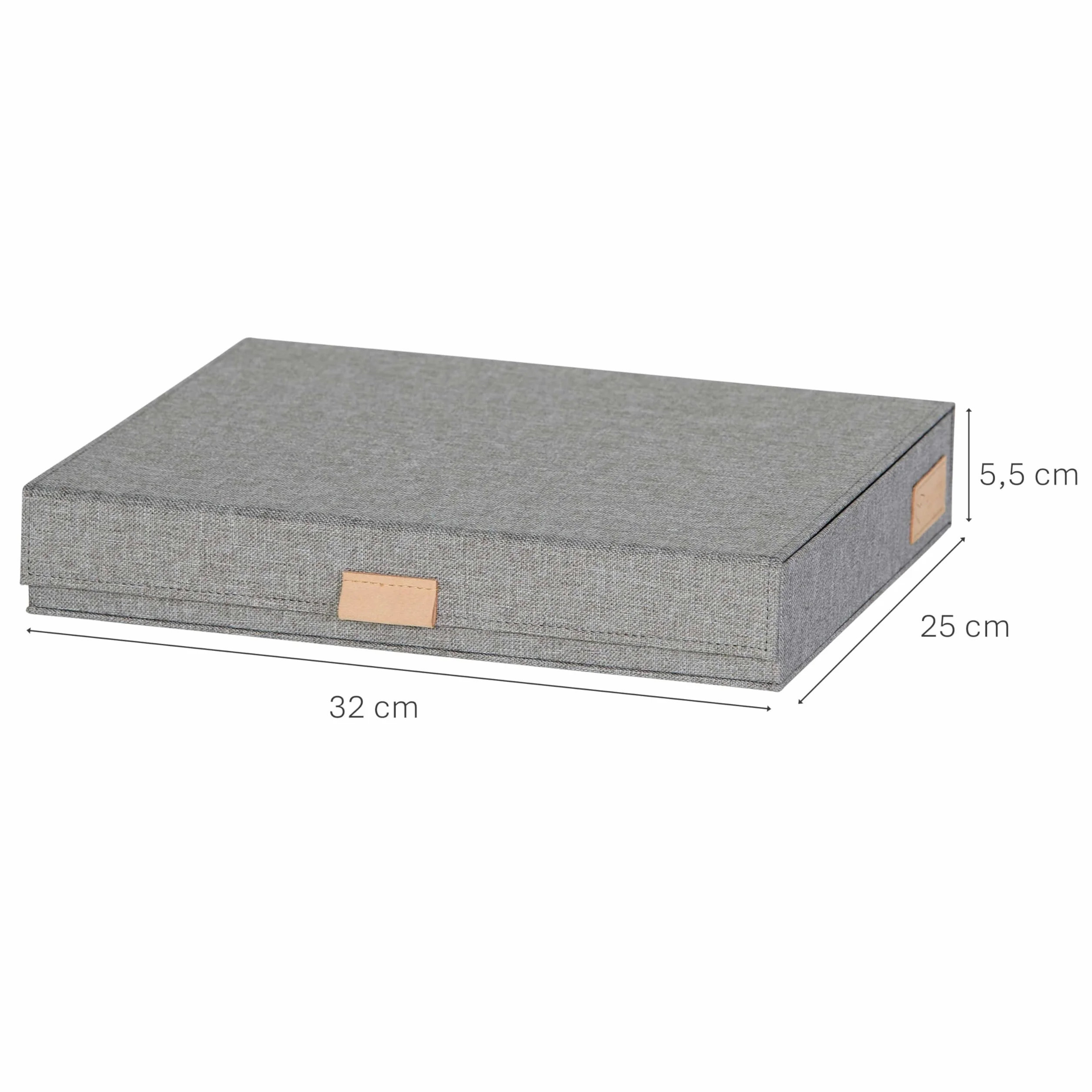 LOVE IT STORE IT Pudełko na okulary premium na 8 okularów, wykonane z tkaniny lnianej, do przechowywania i prezentacji, wzmocnione drewnem, jasnoszare, 32 x 25 x 5,5 cm
