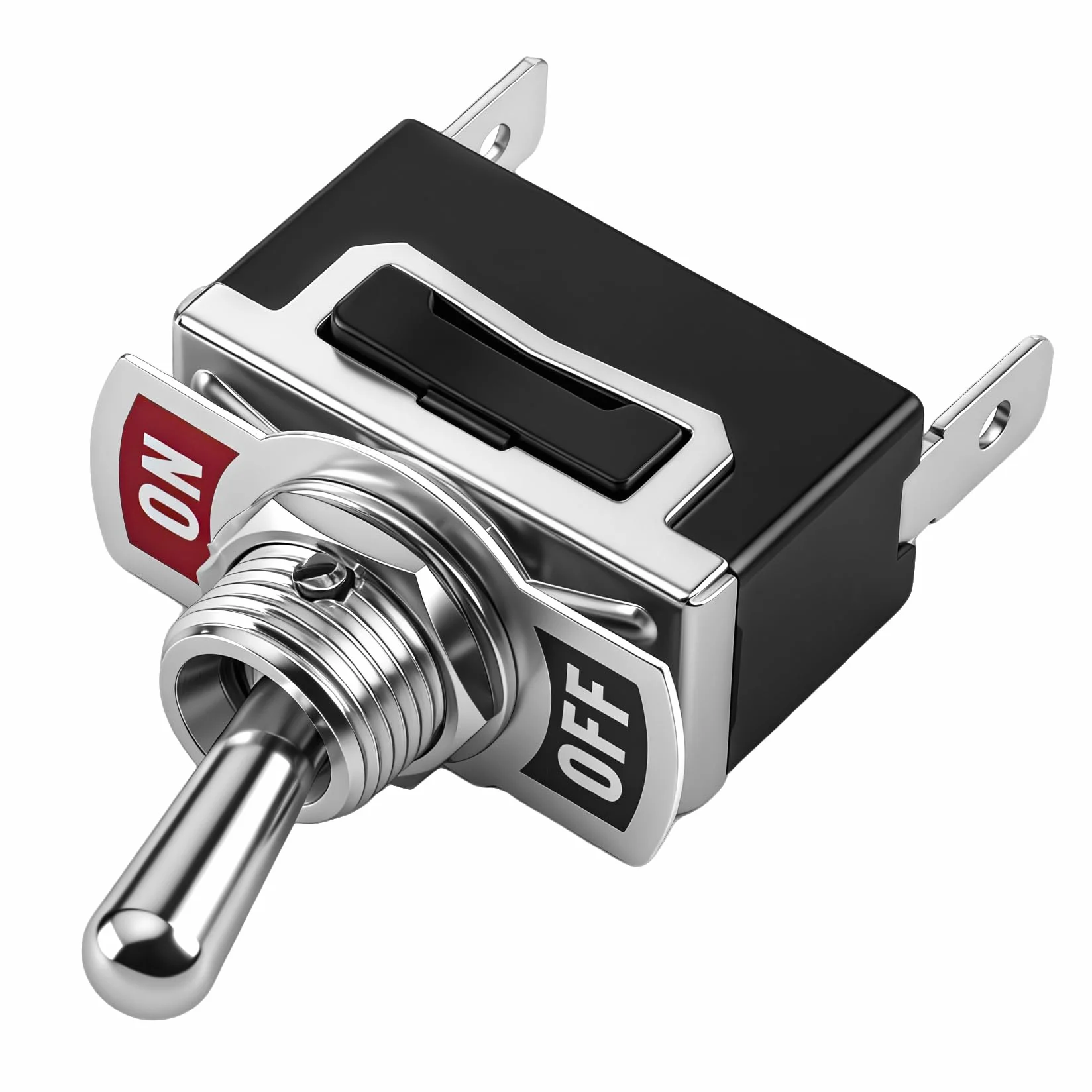 Heschen Metalowy przełącznik kołyskowy C511A SPST utrzymywany ON/OFF 2 pozycje 15 A 250 V AC 2 zakładki CE