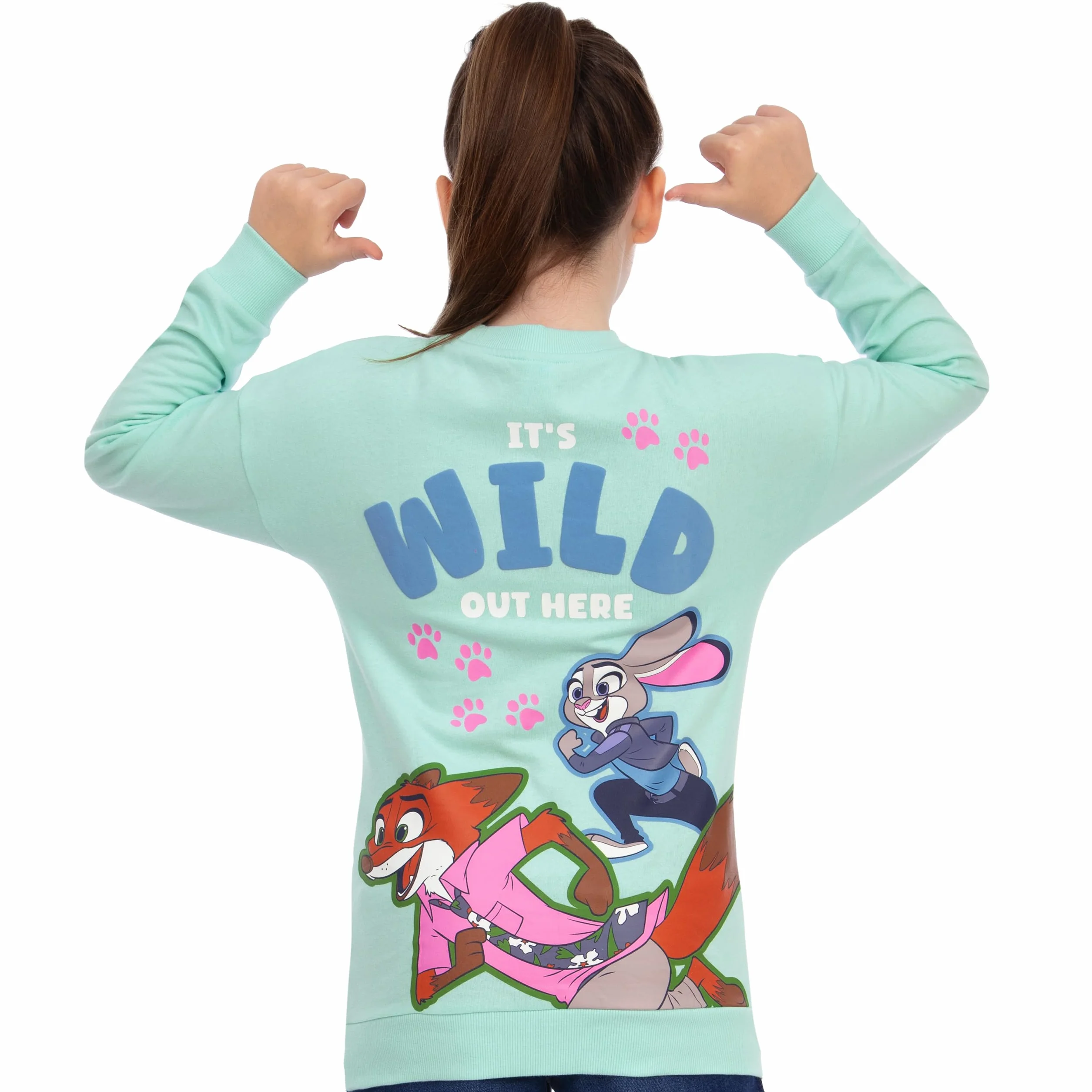 Disney Zootropolis Bluza Dziewczęca Nick Wilde Judy Hopps Sweatshirt Bawełna Dziecięca
