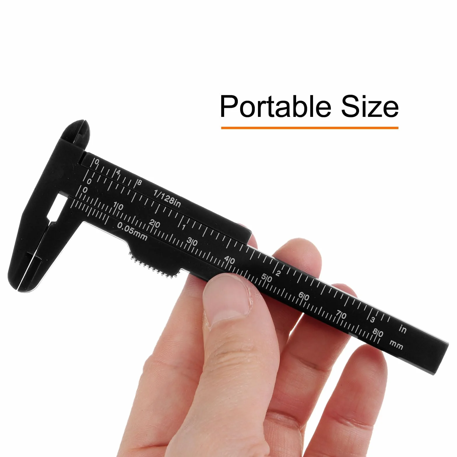 QUARKZMAN 10 szt. mini plastikowa suwmiarka 80 mm 3" suwmiarka przenośna linijka narzędzie pomiarowe (metryczne/cale) czarna