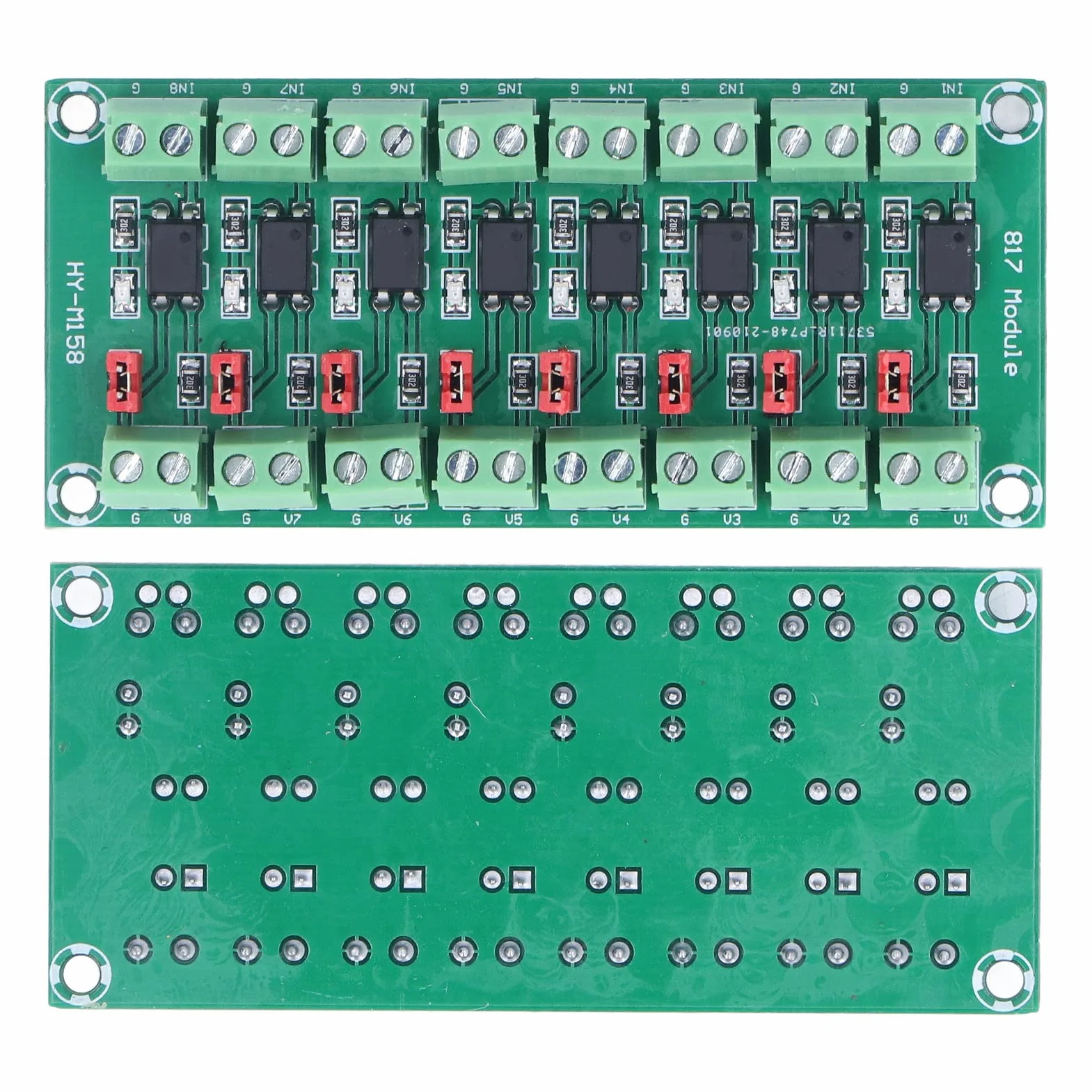 DEWIN Płyta transoptora, płyta izolacyjna transoptora, 8-kanałowy sterownik, fotoelektryczny izolowany moduł 817 3,6-30 V