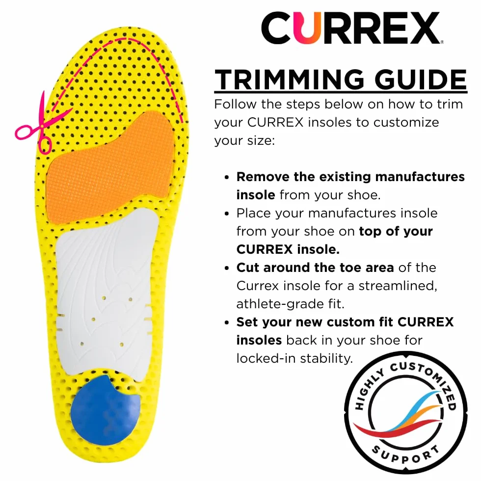 CURREX Podeszwa RunPro – odkryj swoją wkładkę dla nowego wymiaru biegania, dynamiczna wkładka, niebieska - wysoki profil, rozm. - EU 39,5-41,5 / M