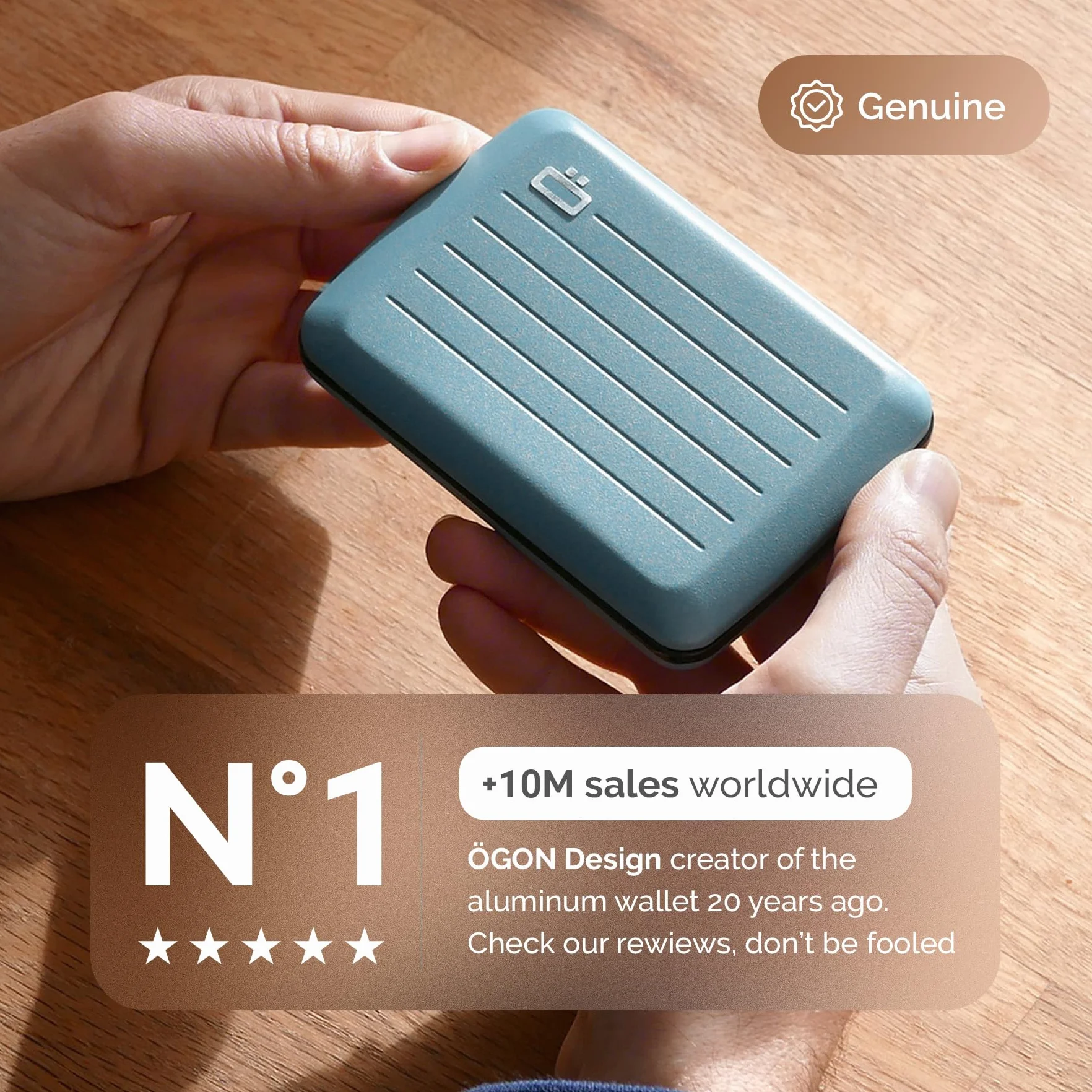 Aluminiowe etui na karty RFID Smart Case OSLO Arctic Blue