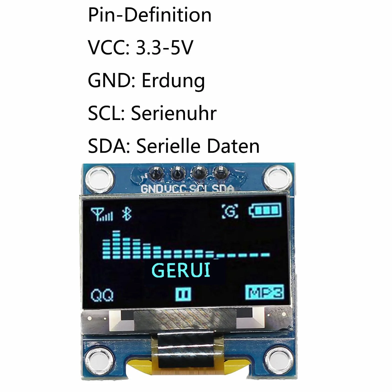 2 sztuki 1,3 cala IIC I2C seryjny 128 x 64 SSH1106 OLED LCD moduł LCD do Arduino AVR PIC STM32 - niebieskie napisy