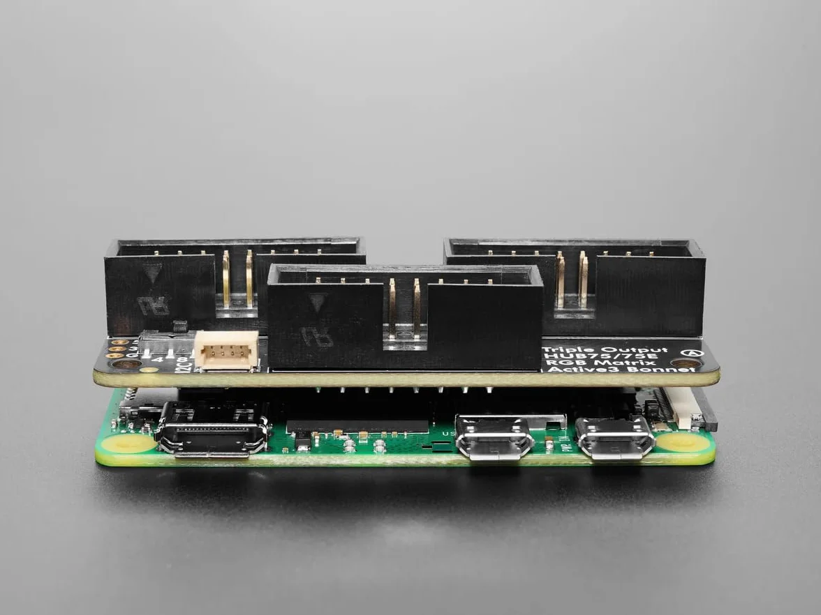 Adafruit Potrójna Matryca LED na Raspberry Pi i matryce HUB75, 6358