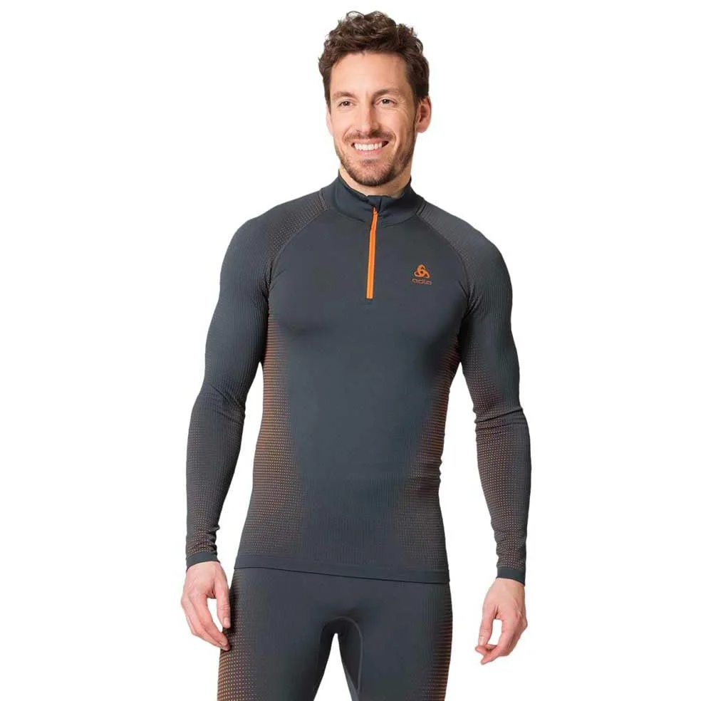 Odlo Koszulka Mężczyźni Bl Top Turtle Neck L/S Half Zip Performa