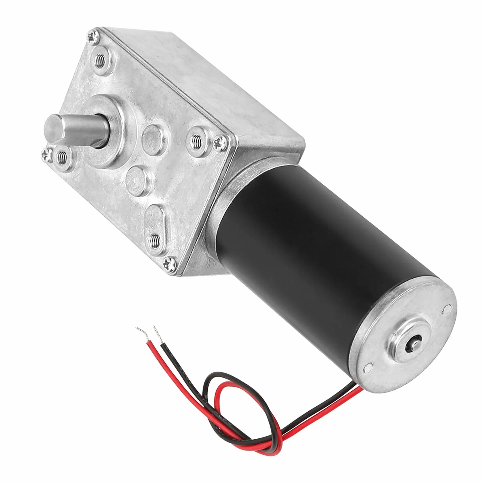 Silnik elektryczny 12V 50 RPM z przekładnią ślimakową, wysoki moment obrotowy, 8mm wał dwustronny, zmniejszona prędkość obrotowa