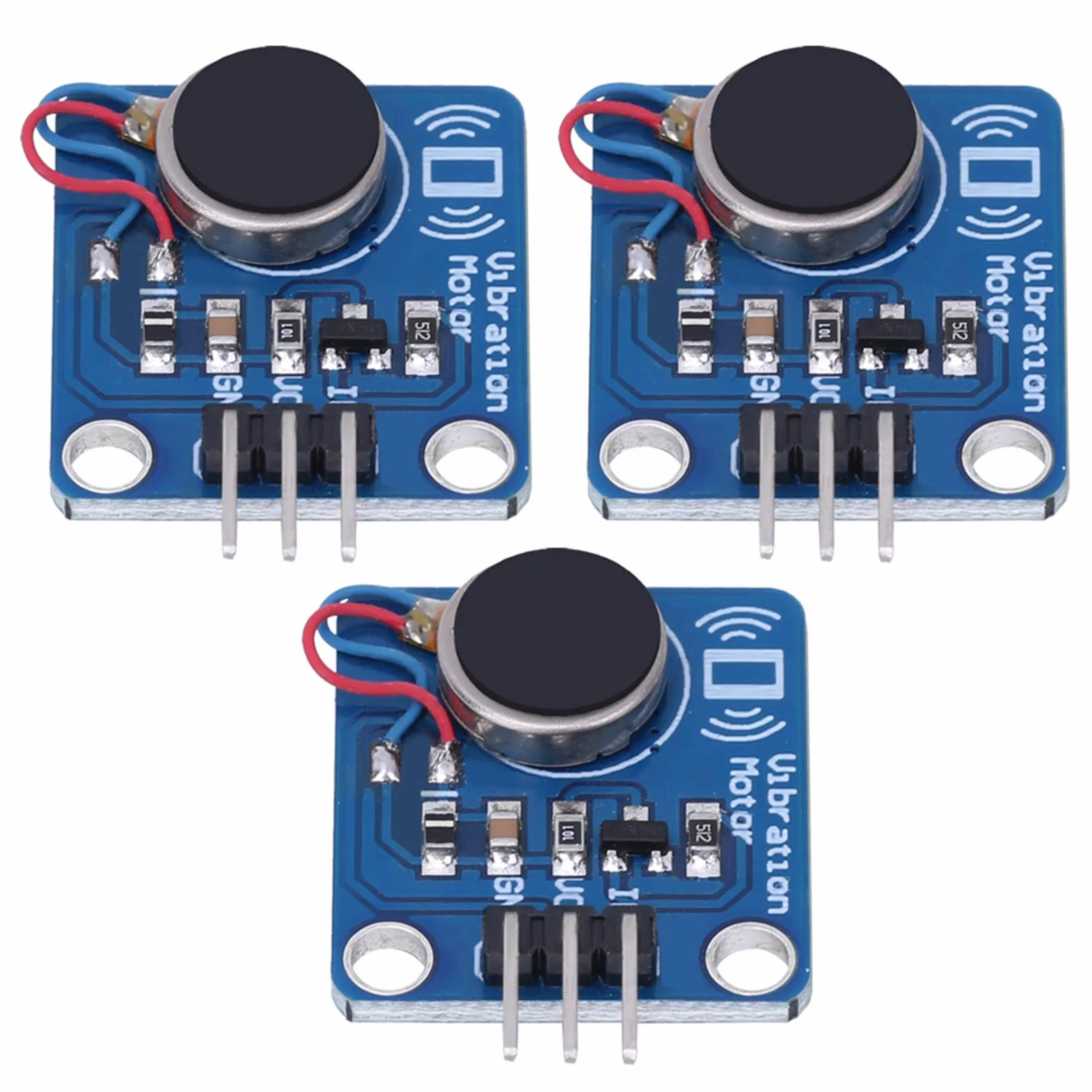 3 szt. Moduł silnika wibracyjnego DC 5V 9000RPM, Silnik drgający do DIY, Kompatybilny z i, Idealny do projektów elektronicznych i modeli robotów