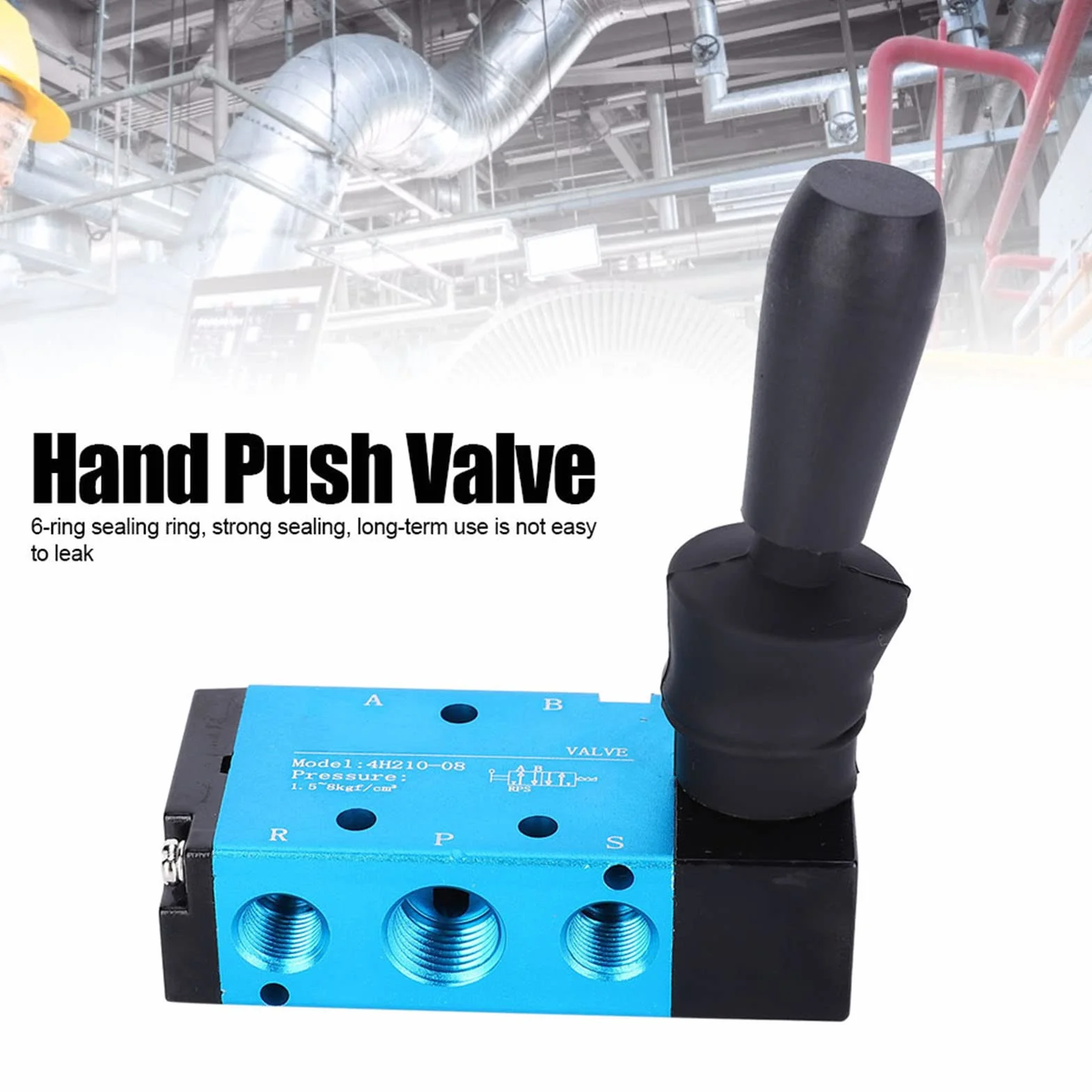 5-drożny 2-pozycyjny zawór pneumatyczny z manualną dźwignią powietrzną 1/4 PT pneumatyczny zawór magnetyczny manualne sterowanie push-pull stop aluminium 4H210-08