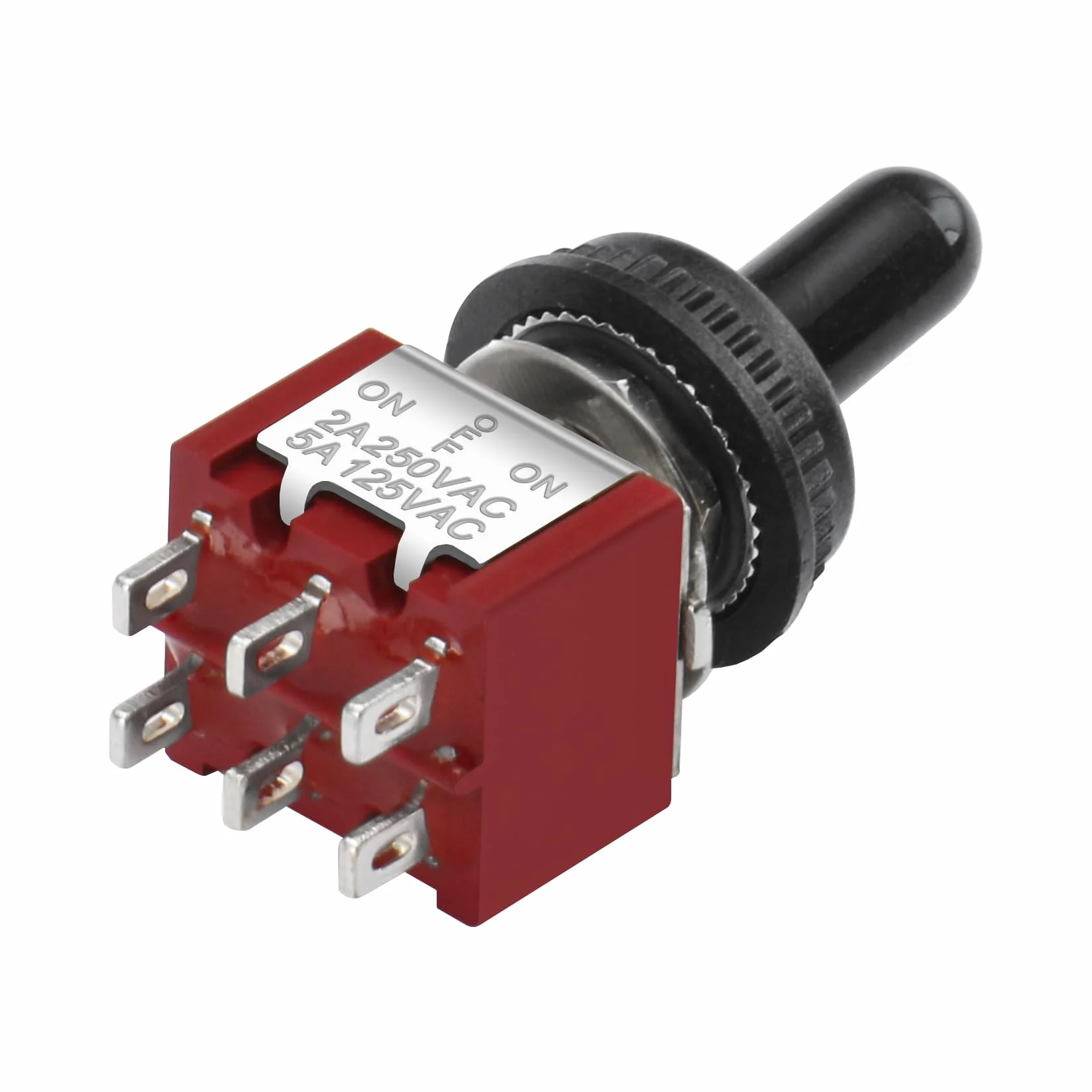 Heschen 5 mini chwilowych przełączników kołyskowych MTS-223 ON-OFF-ON DPDT, 6-pinowy, 2 A 250 V, 6 A 125 V