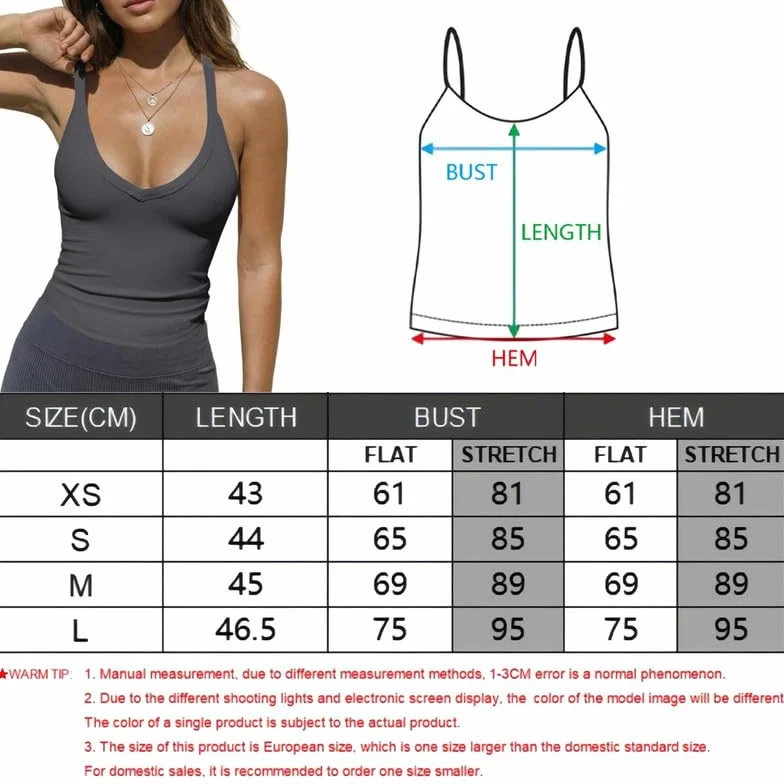 Haibang Kamizelka topy damskie UK seksowny dekolt w serek bez rękawów bez rękawów tank topy dla kobiet wysoka rozciągliwość slim fit prążkowany trening podstawowe koszulki bez rękawów z paskami letni