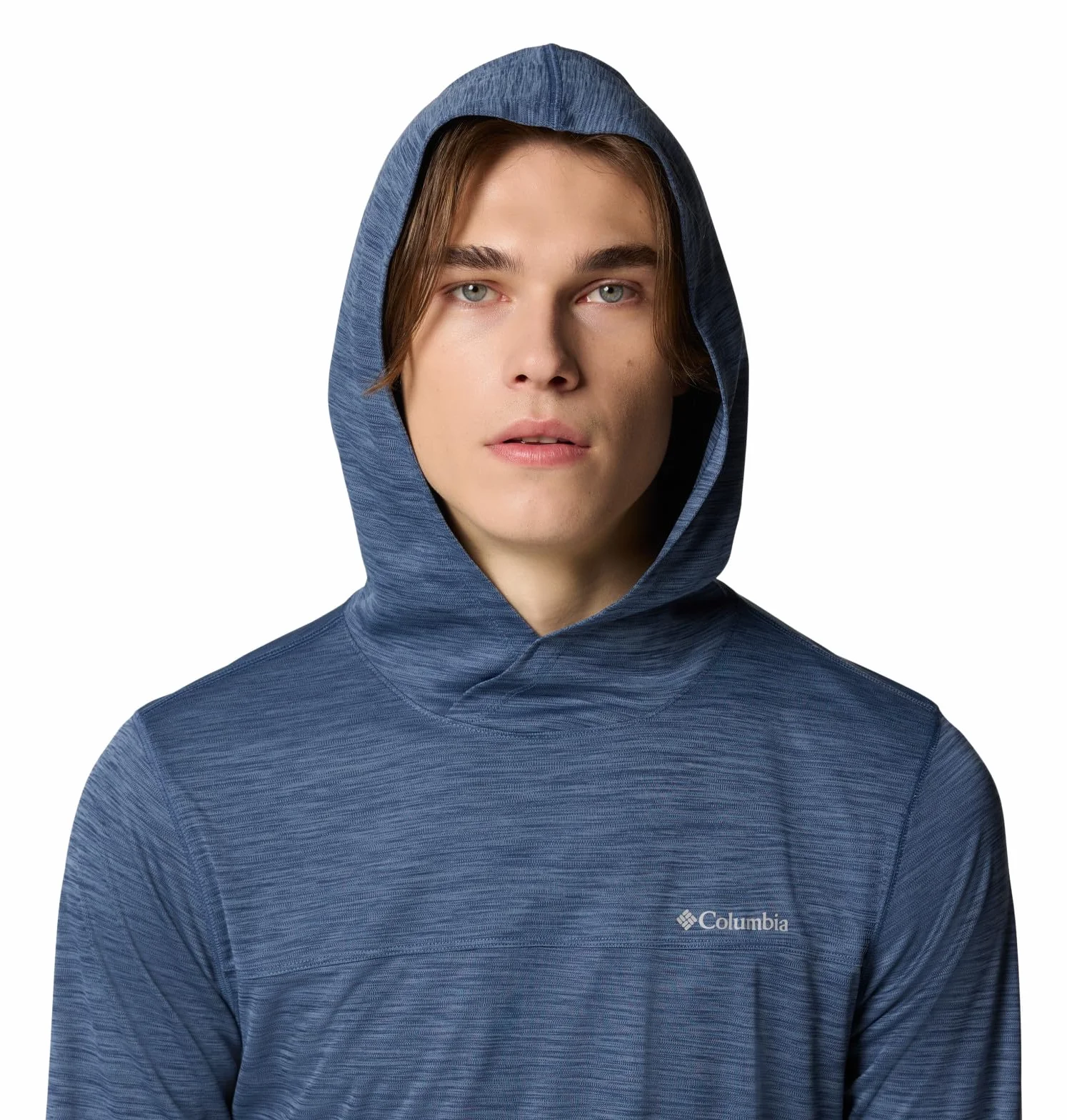 Columbia Men's Sage Peak Knit Hoodie, Dark Mountain Heather, Medium