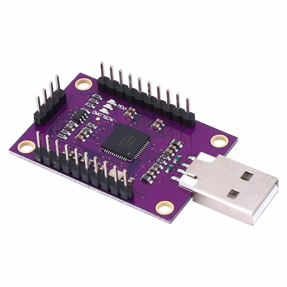 FT232H moduł USB-do JTAG-UART/FIFO-SPI / I2C, moduł wielofunkcyjny z trzema listwami na długopisy