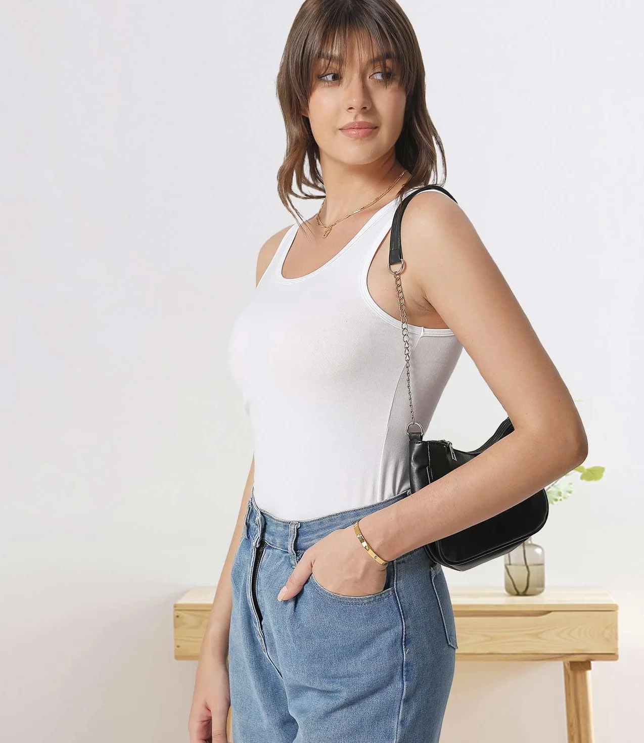 wirarpa Damskie podkoszulki bawełniane tank top 2-pak