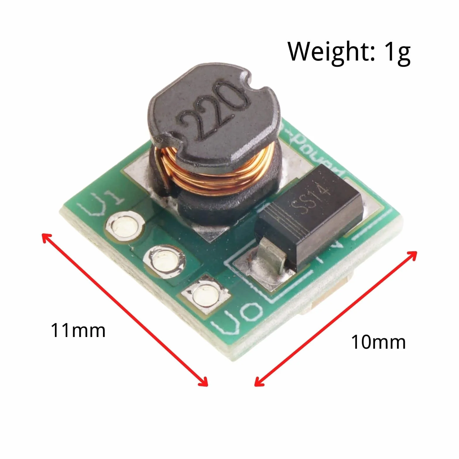 DC DC Step Up Boost Converter 0,8-3,3V do 3,3V LAOMAO Mini przetwornica napięcia zasilacz moduł (10 szt.)