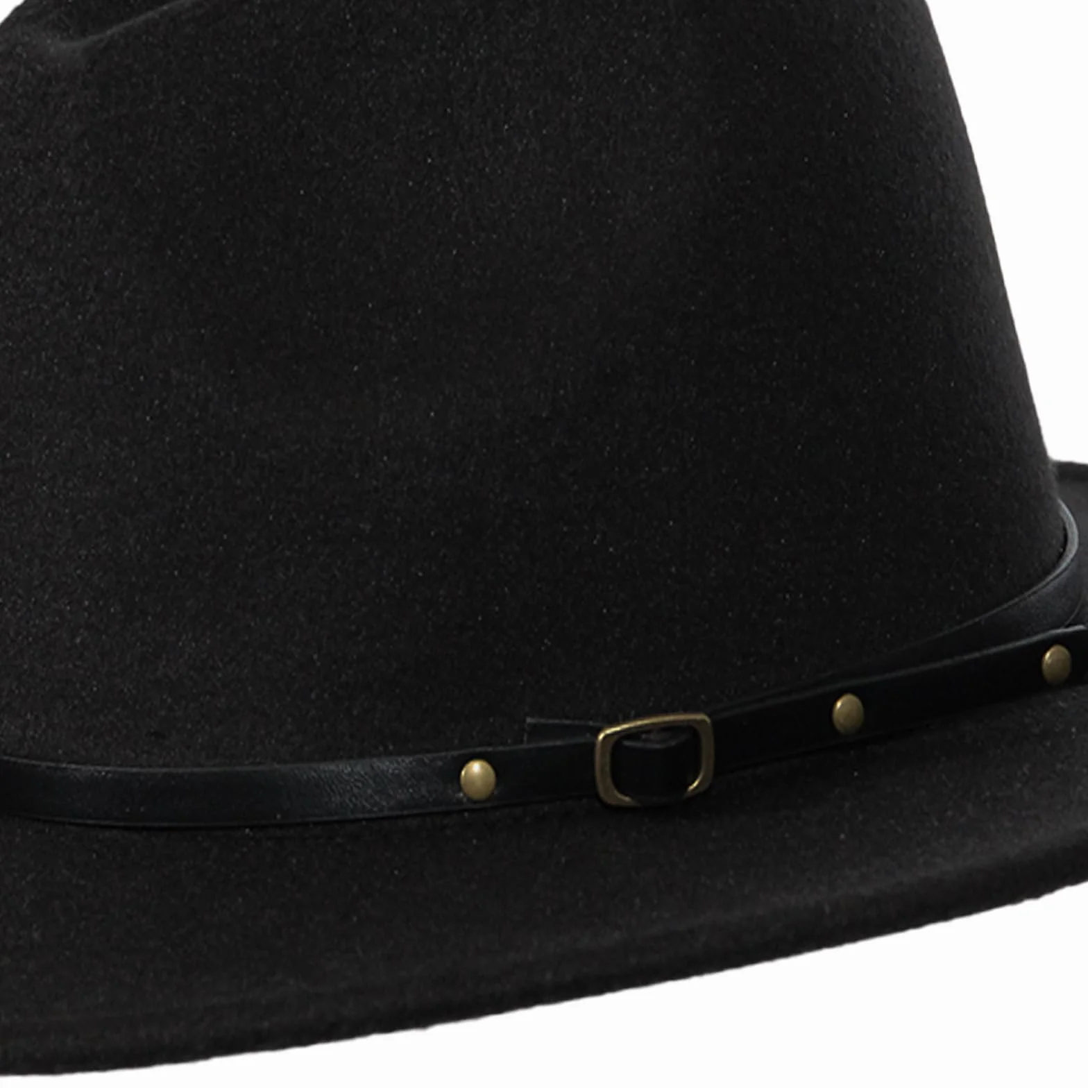 HAPPYPOP Fedora kapelusz damski, zimowy, czarny, modny, elegancki, z szerokim rondem, filcowy kapelusz na karnawał, imprezę, sesje, Oktoberfest, do baru, na festiwal