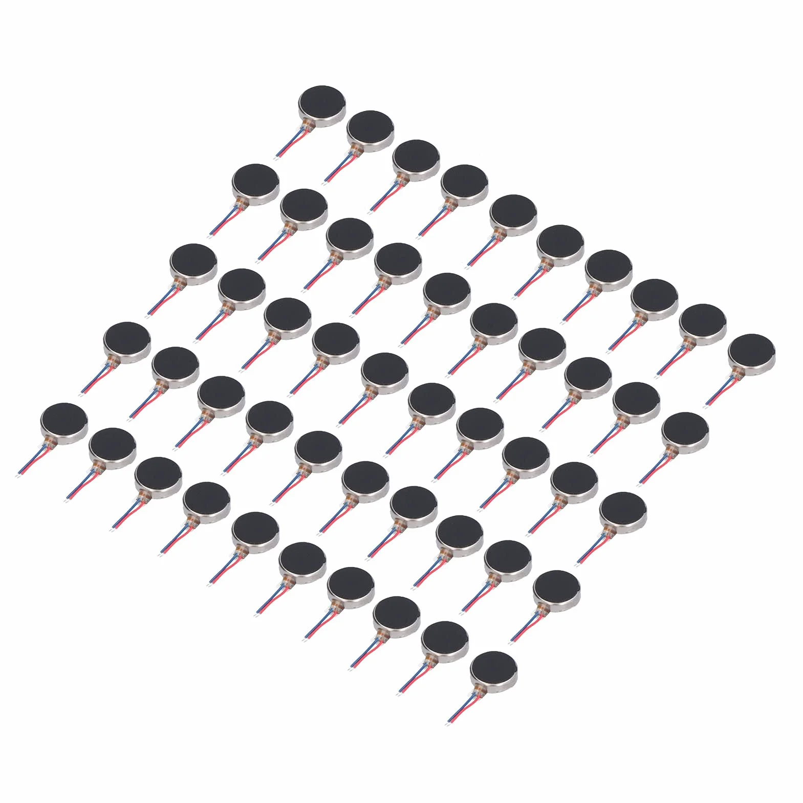 50pcs Mini DC Vibration Motor 3V 10x2.7mm Low Noise Micro Motor for Electronics DIY Projects compatible with Arduino